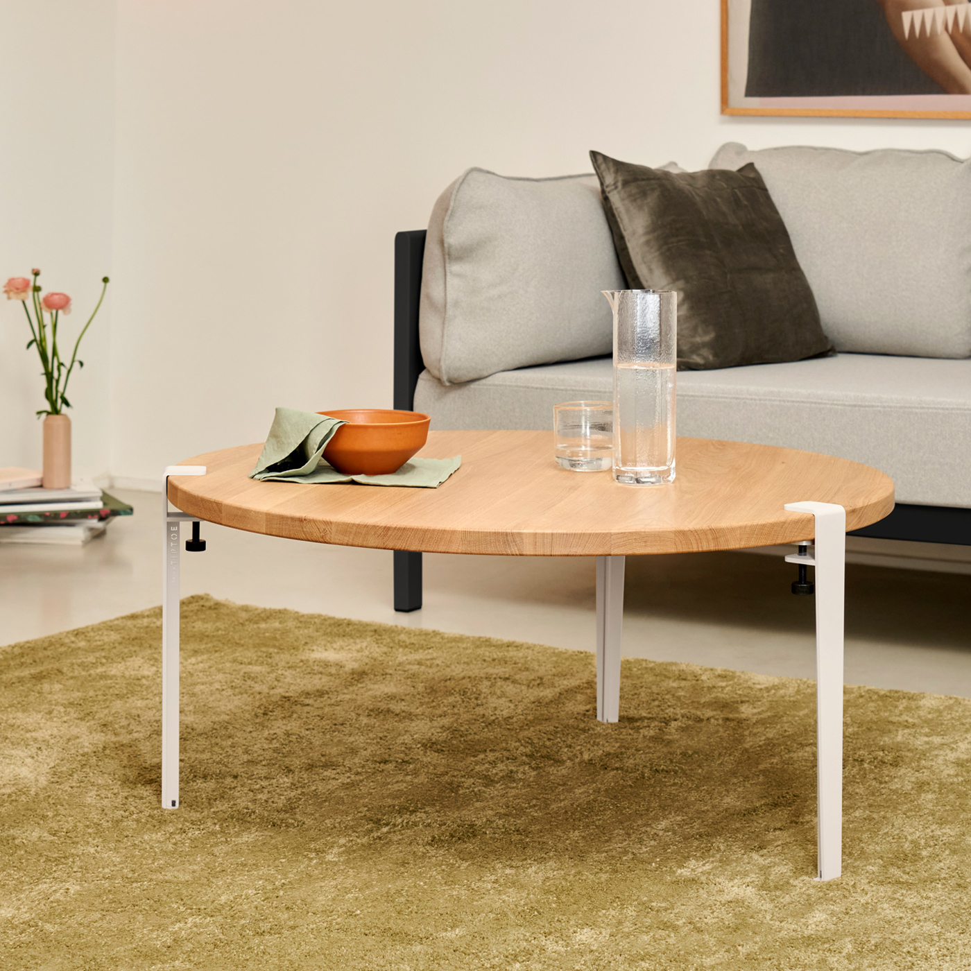 TIPTOE round coffee table Ø 90cm - solid oak