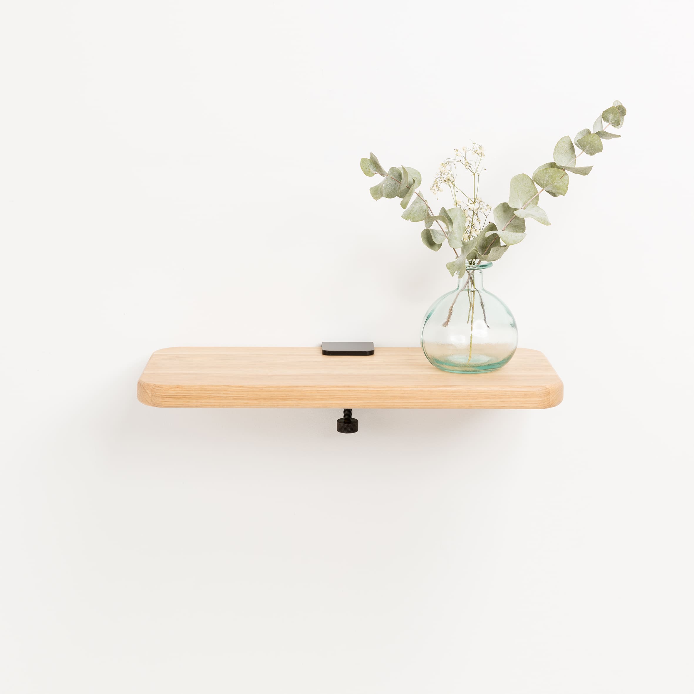 BRACKET wall shelf - solid oak - 45x20cm