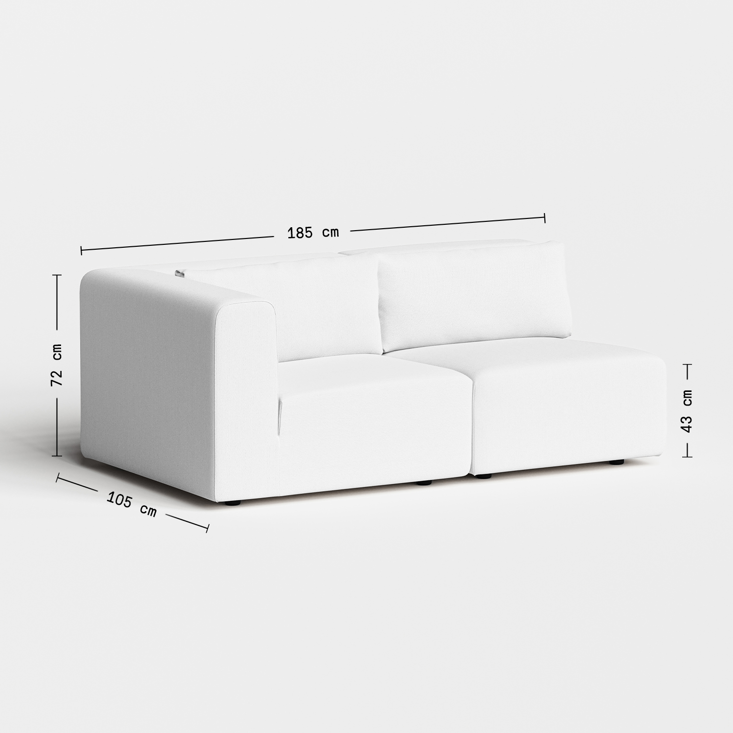 BRIDGE sofa - 2 seats