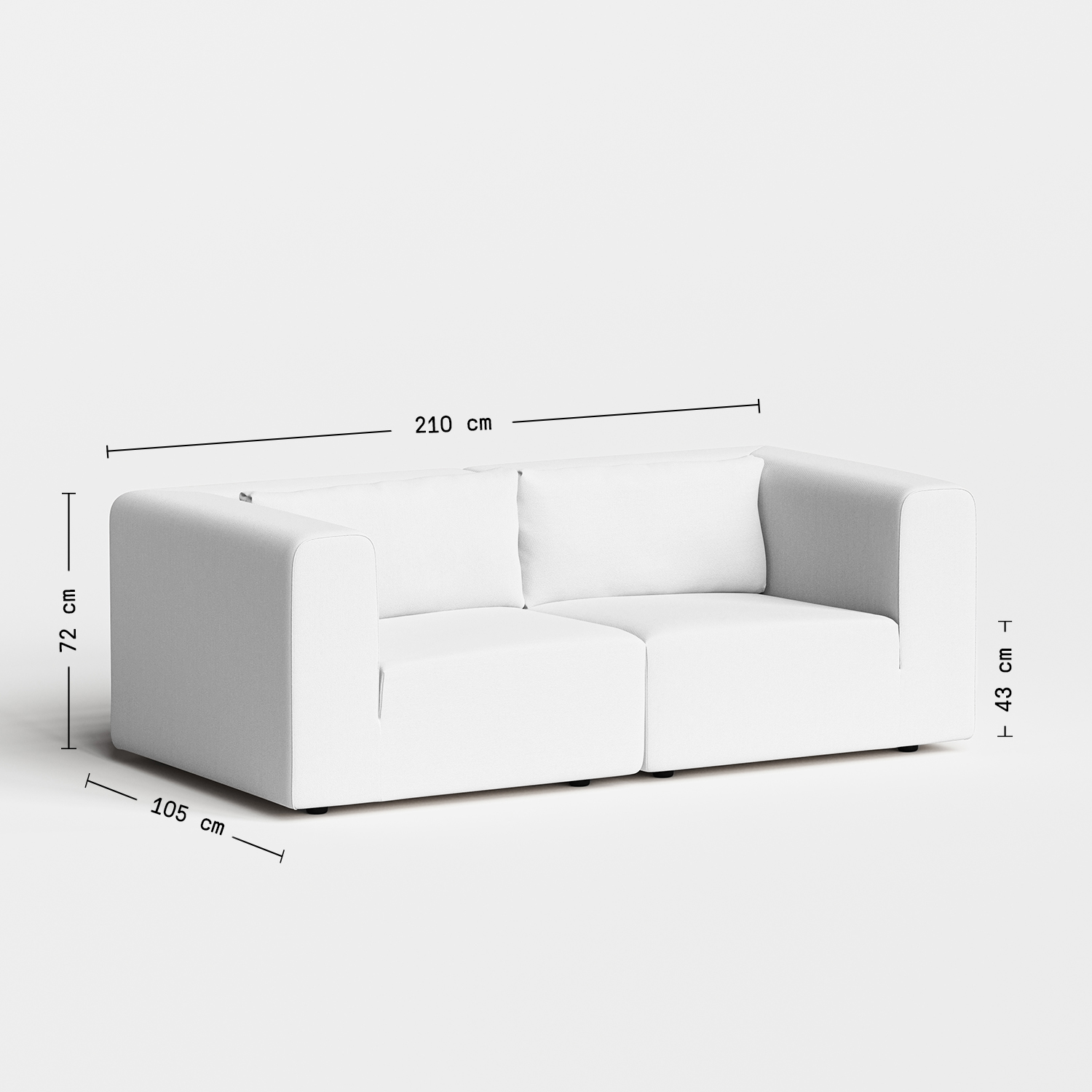 BRIDGE sofa - 2 seats