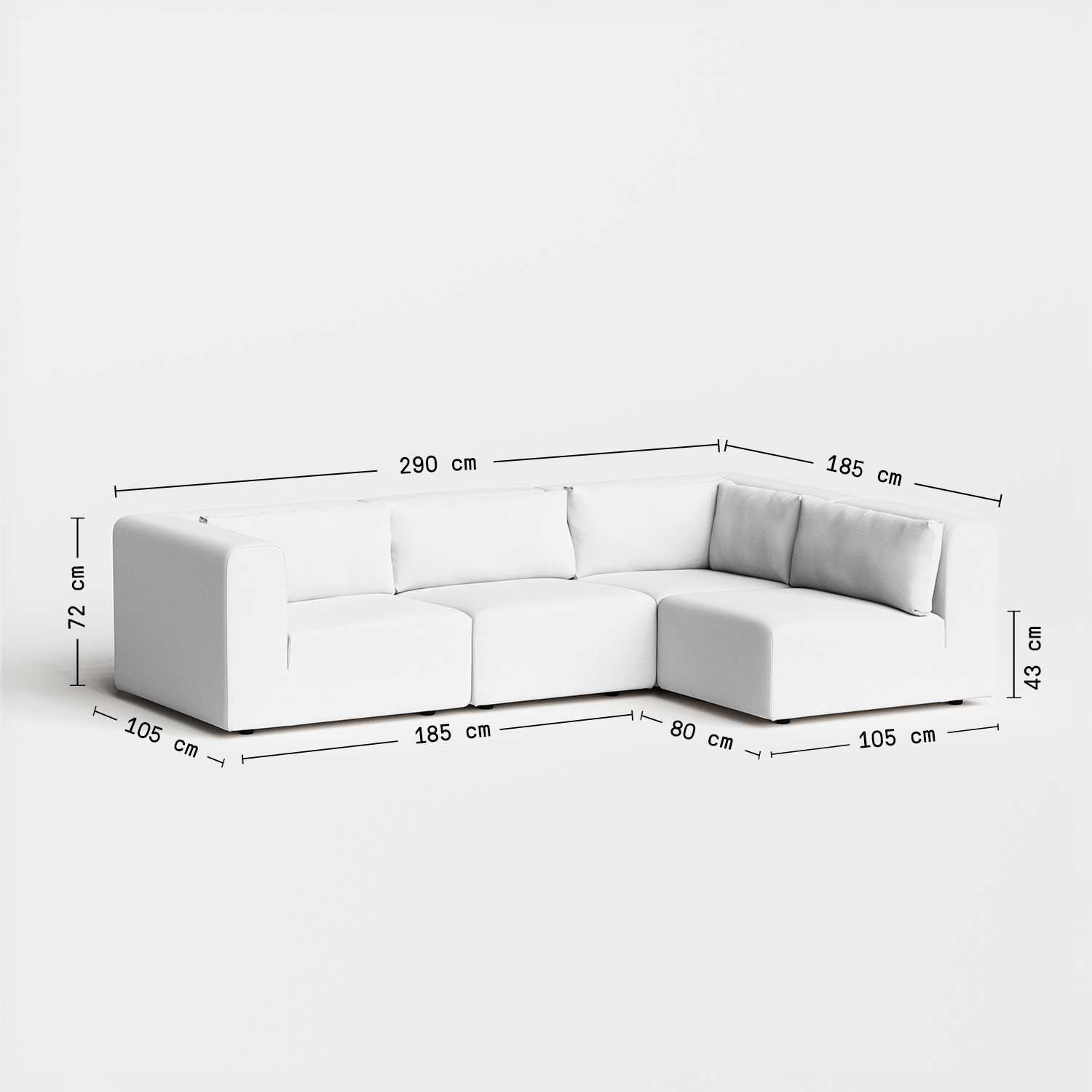 BRIDGE corner sofa - 3 to 4 seats