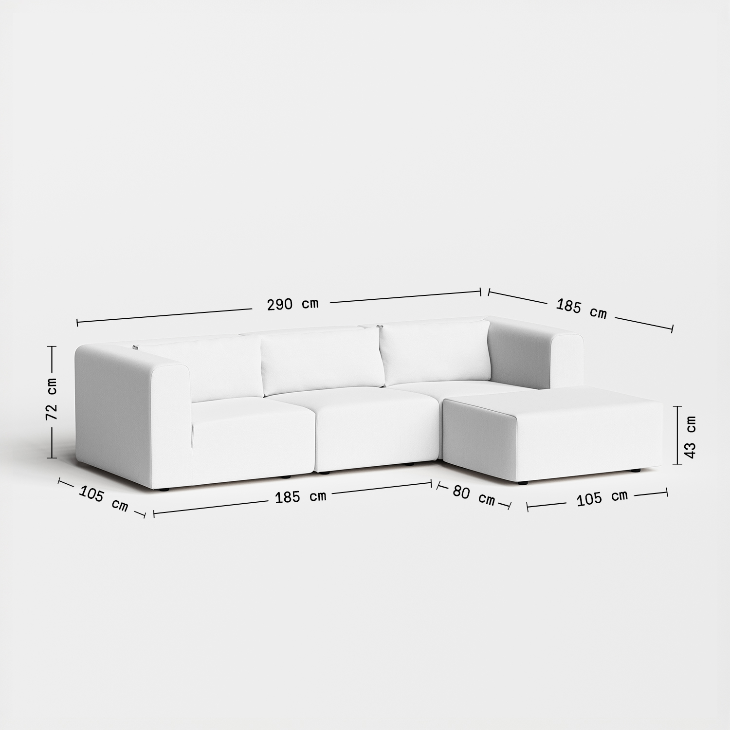 Ecksofa BRIDGE - 3- bis 4-Sitzer