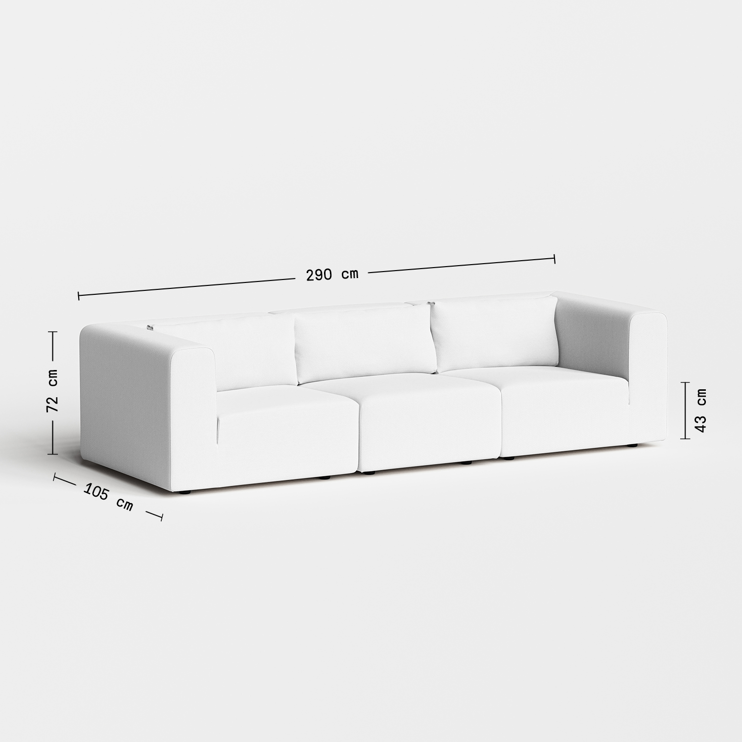 Sofa BRIDGE - 3- bis 4-Sitzer