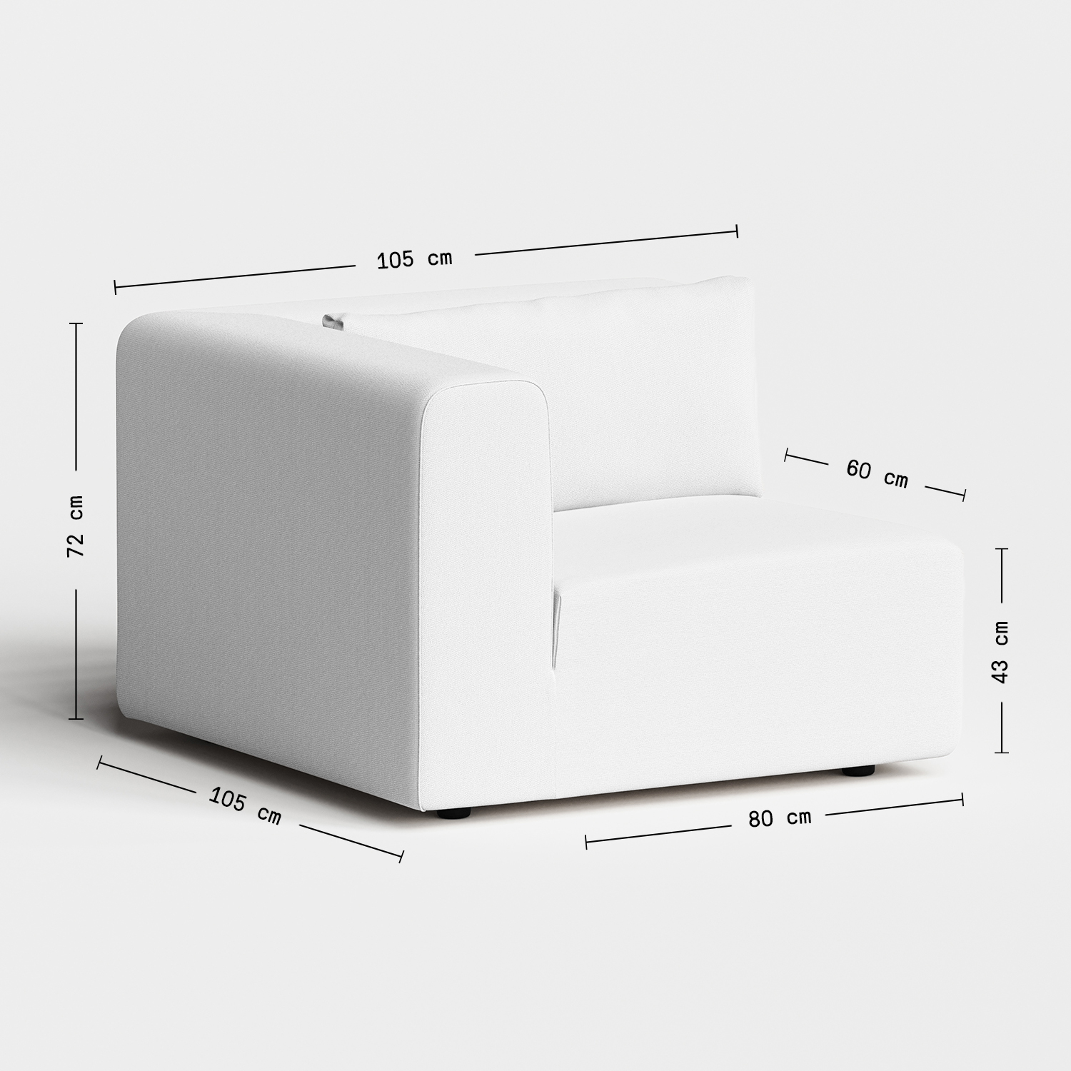 Single module BRIDGE sofa