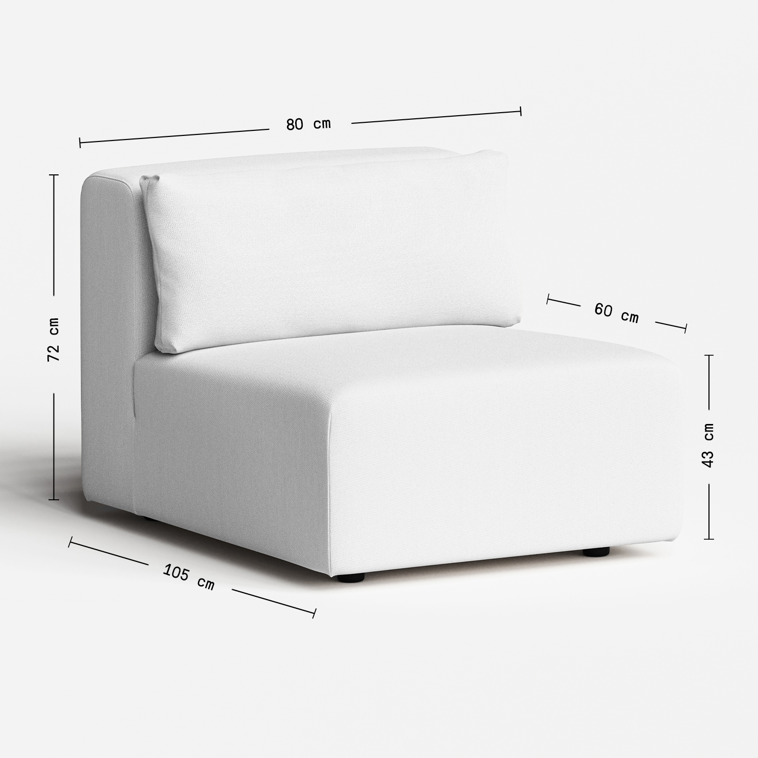 Single module BRIDGE sofa