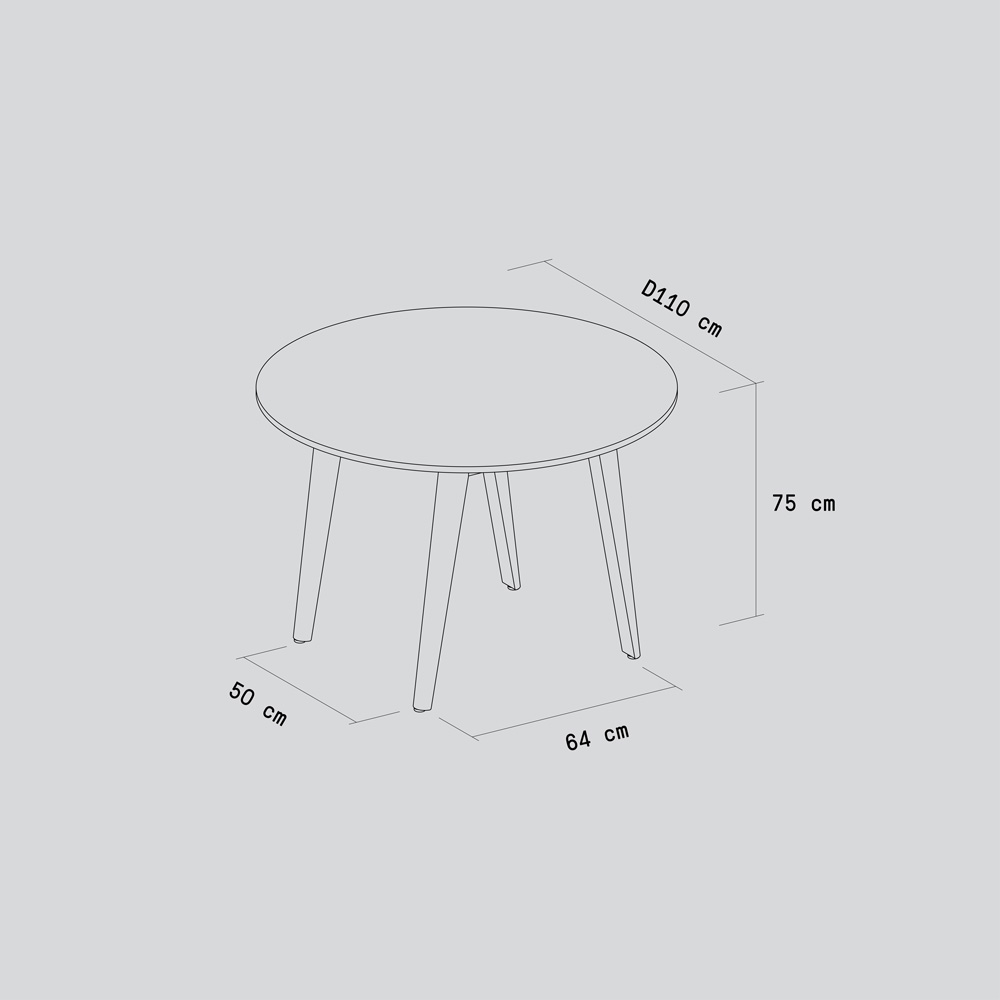 Runder Tisch NEW MODERN - recycelter Kunststoff