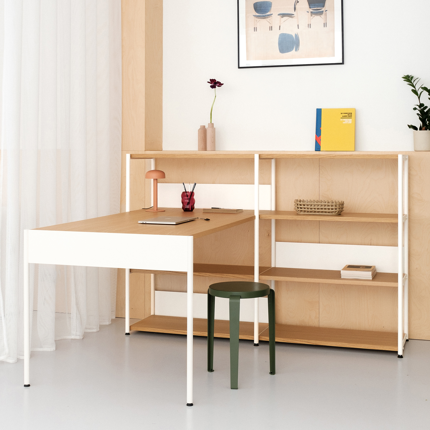 UNIT desk - H110 to 180 x W164cm - eco-certified wood