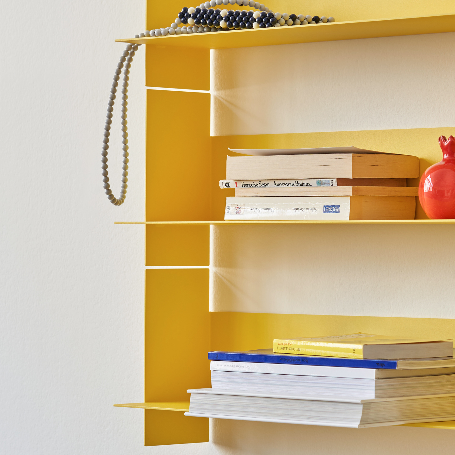 PLI steel wall bookcase - 30 to 60cm