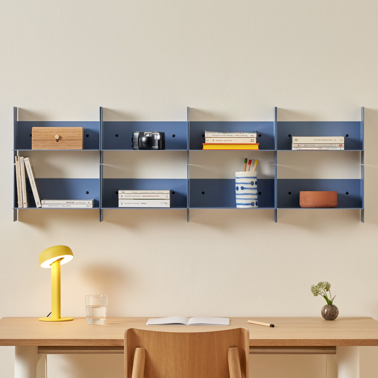 PLI steel wall bookcase - 30 to 60cm