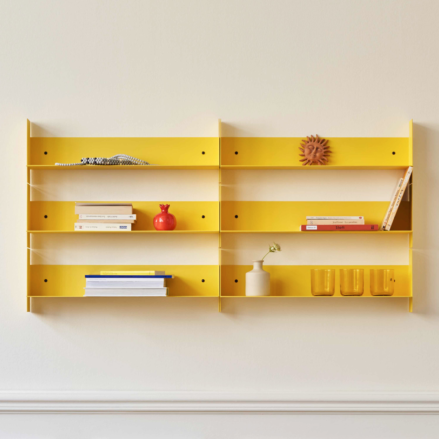 PLI steel wall bookcase - 30 to 60cm