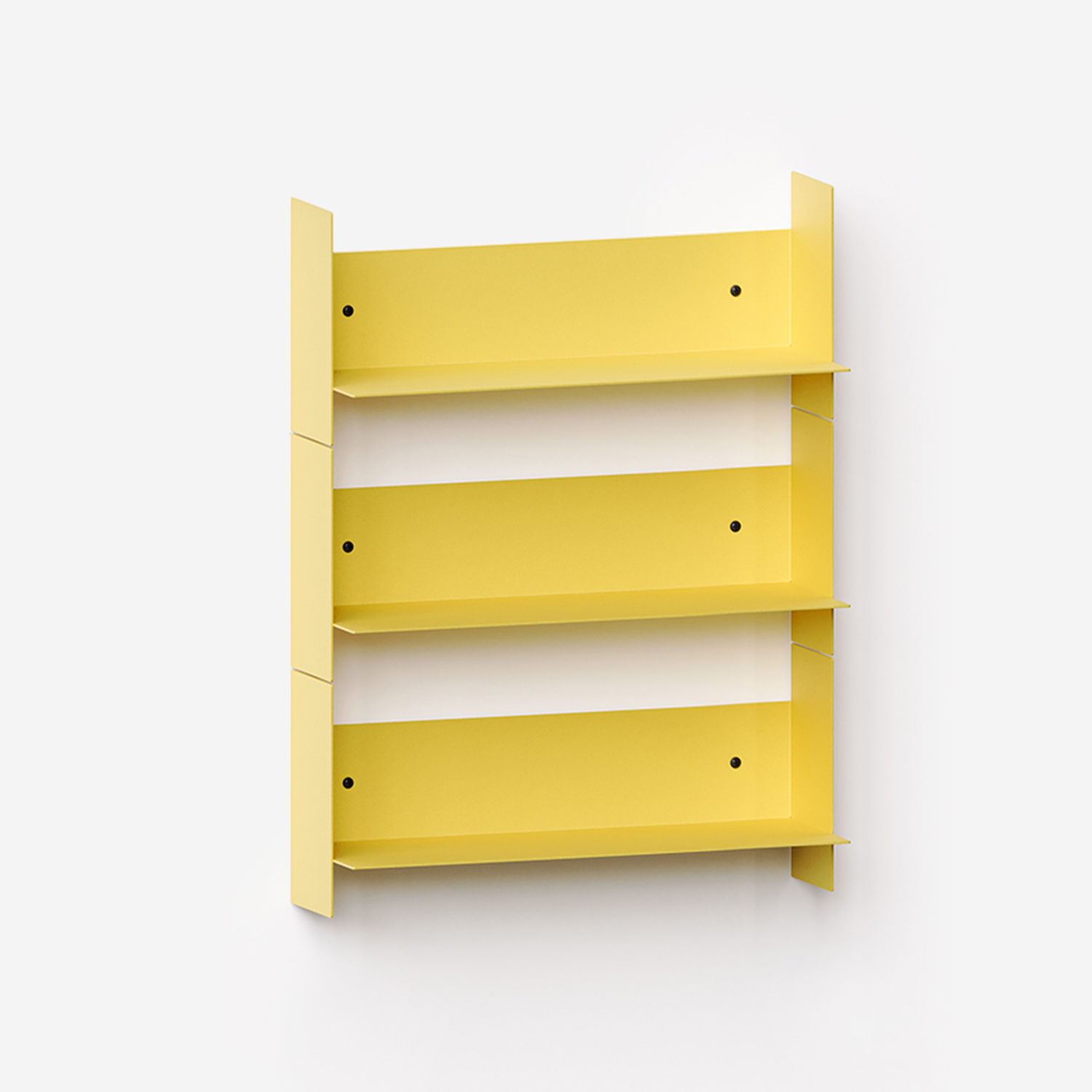 Set of 3 PLI steel wall shelves - 30 to 60cm