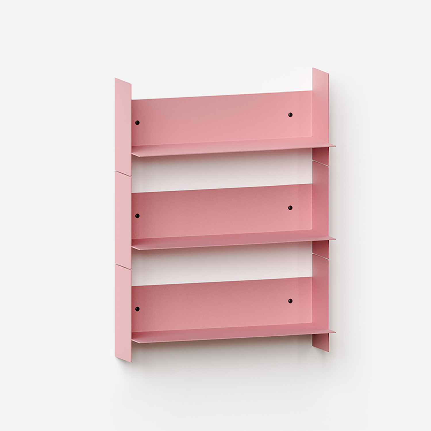 Set of 3 PLI steel wall shelves - 30 to 60cm