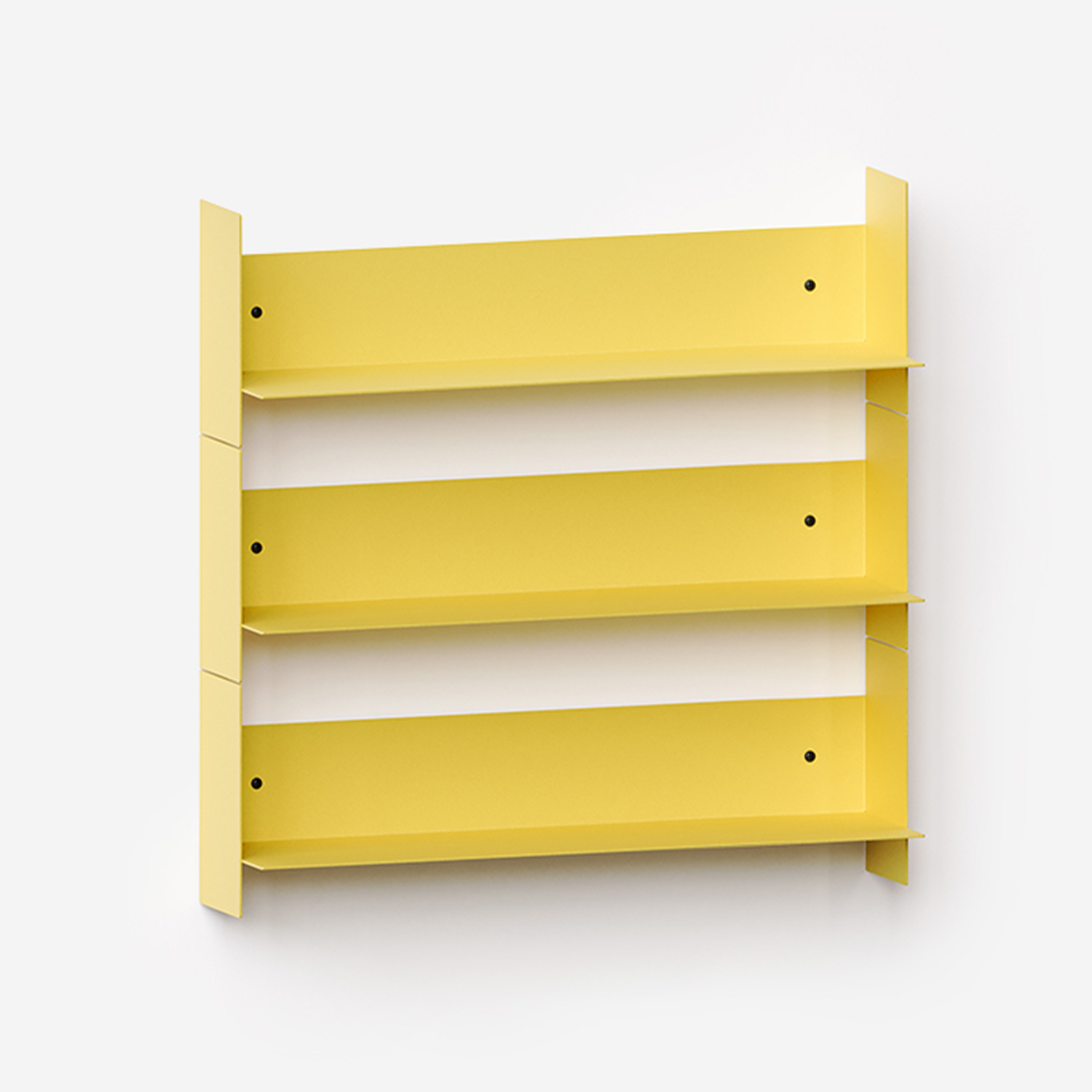 Set of 3 PLI steel wall shelves - 30 to 60cm