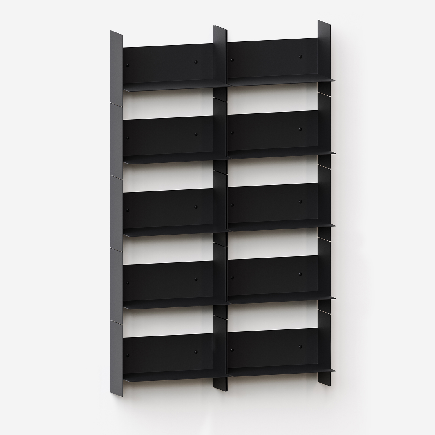 PLI steel wall bookcase - 30 to 60cm