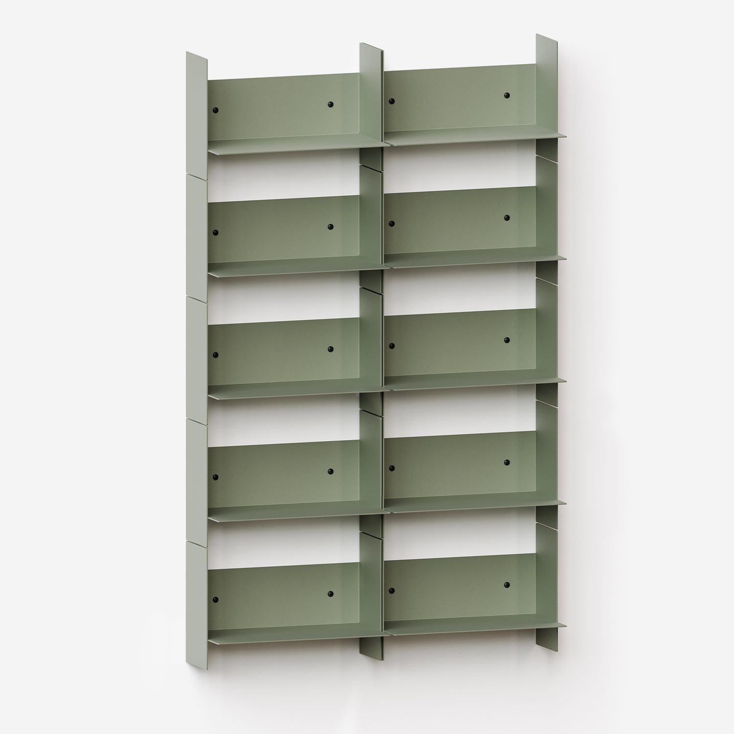 PLI steel wall bookcase - 30 to 60cm