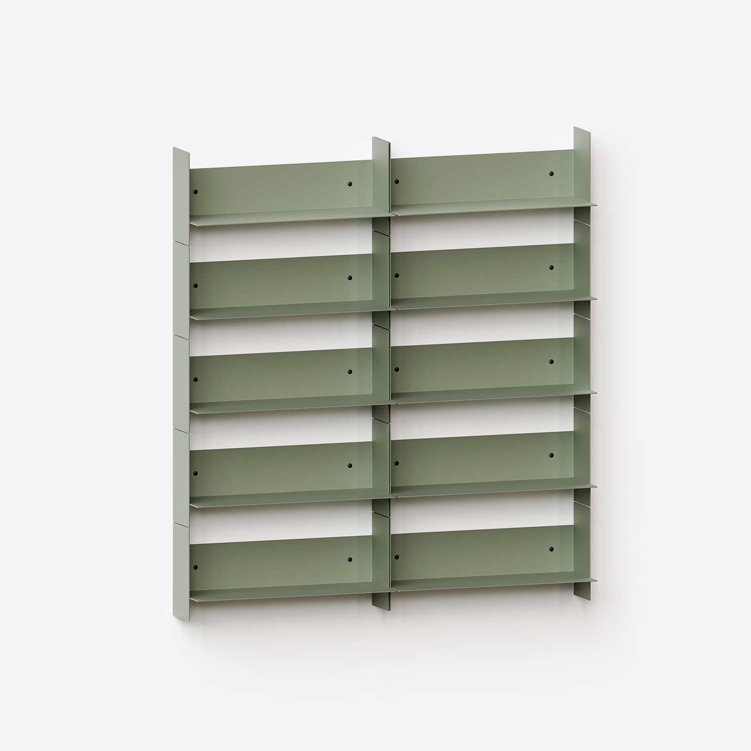 PLI steel wall bookcase - 30 to 60cm