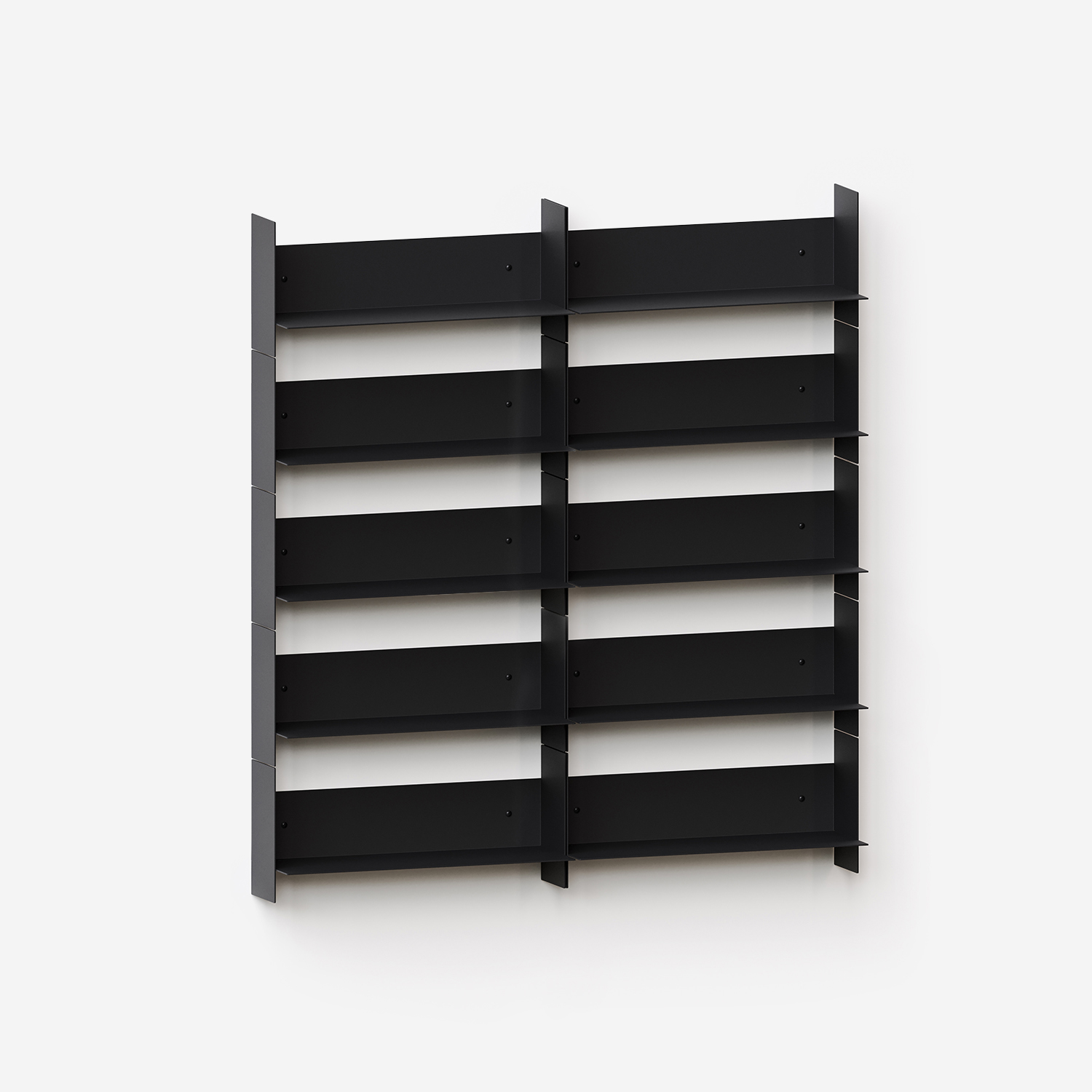 PLI steel wall bookcase - 30 to 60cm