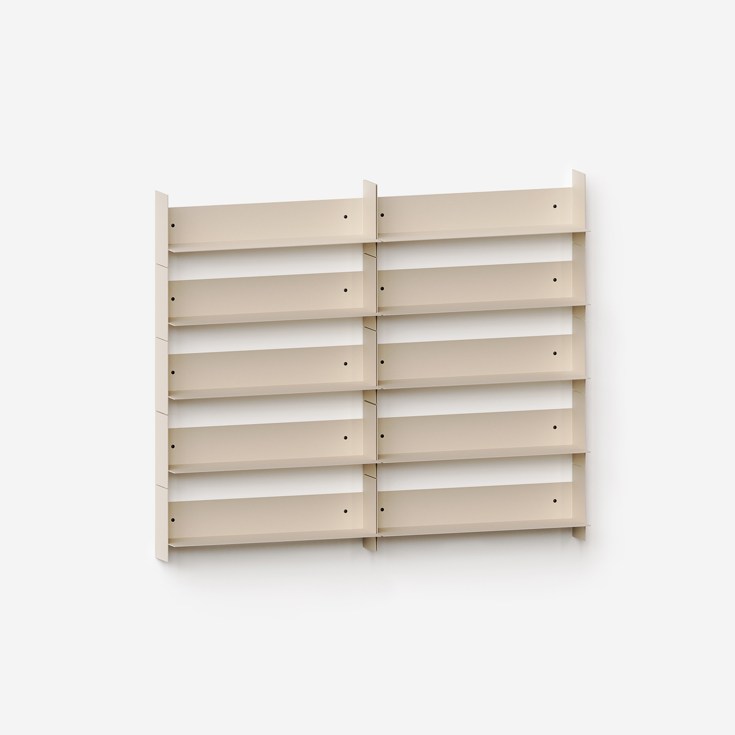 PLI steel wall bookcase - 30 to 60cm