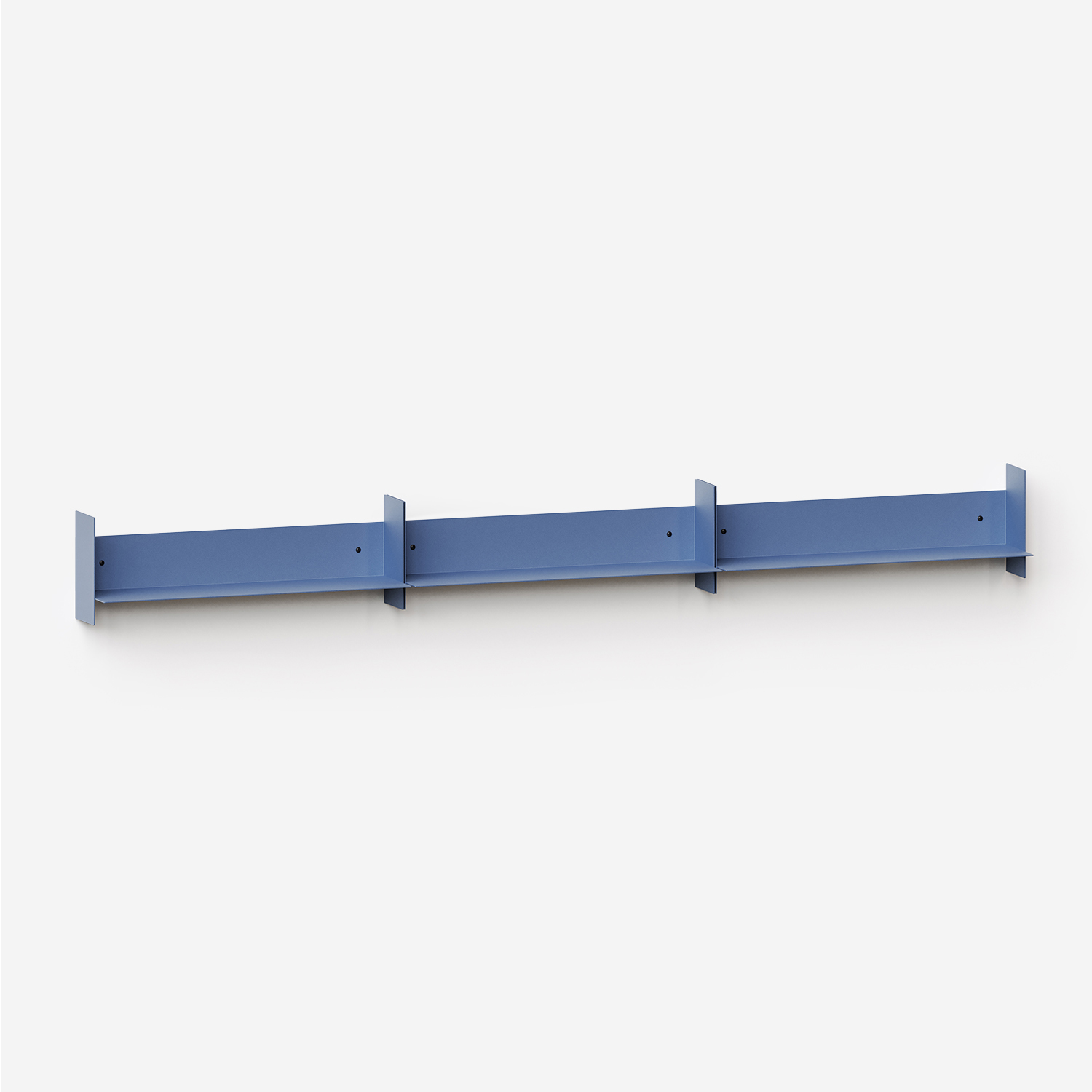 Set of 3 PLI steel wall shelves - 30 to 60cm