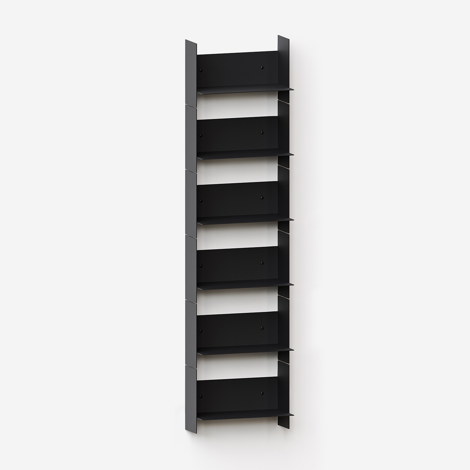 PLI steel wall bookcase - 30 to 60cm