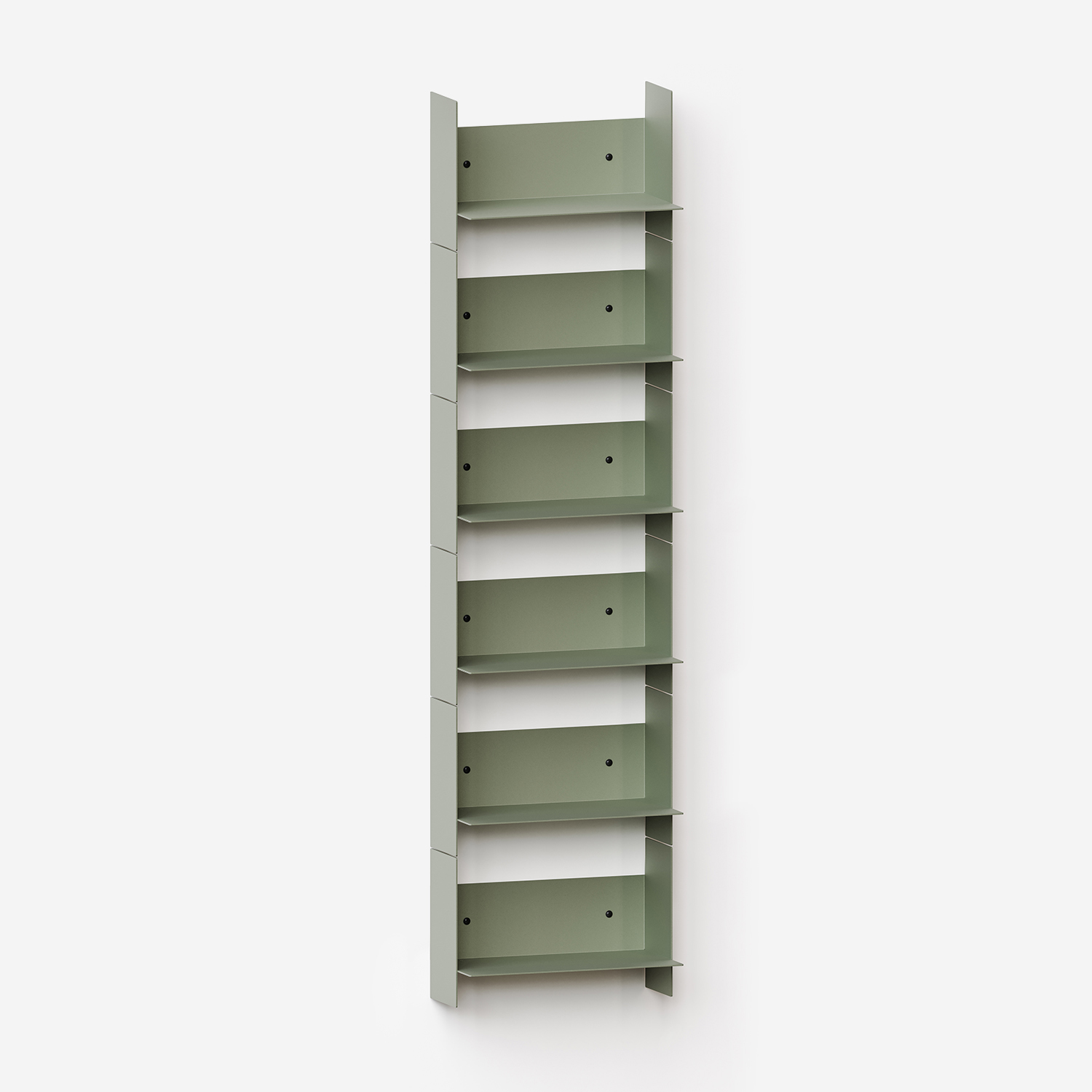 PLI steel wall bookcase - 30 to 60cm