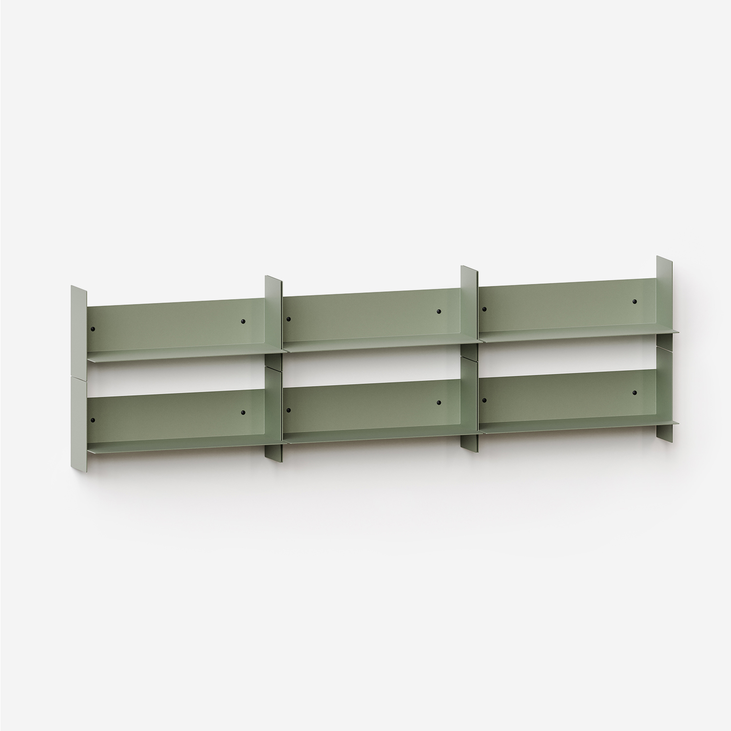 PLI steel wall bookcase - 30 to 60cm