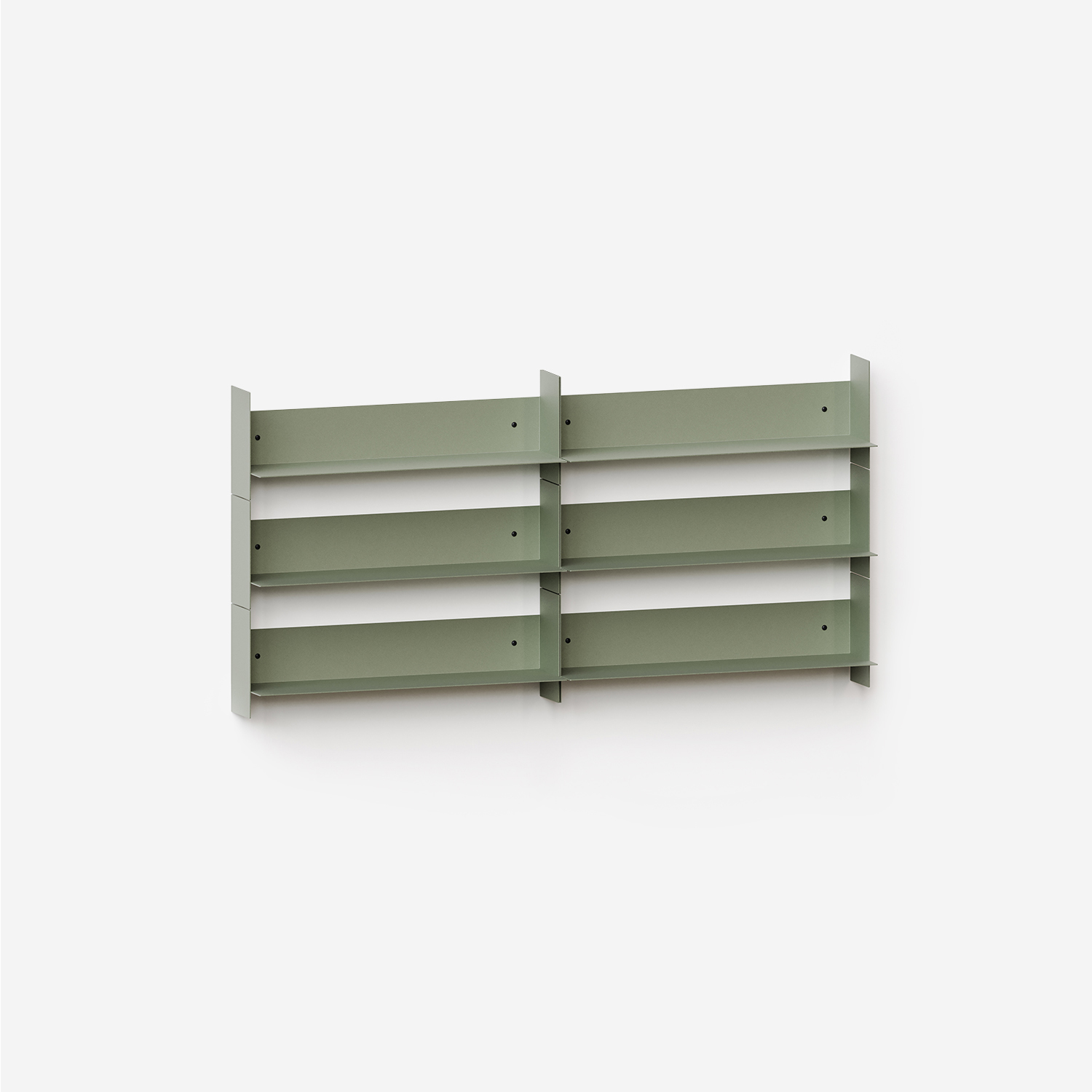 PLI steel wall bookcase - 30 to 60cm