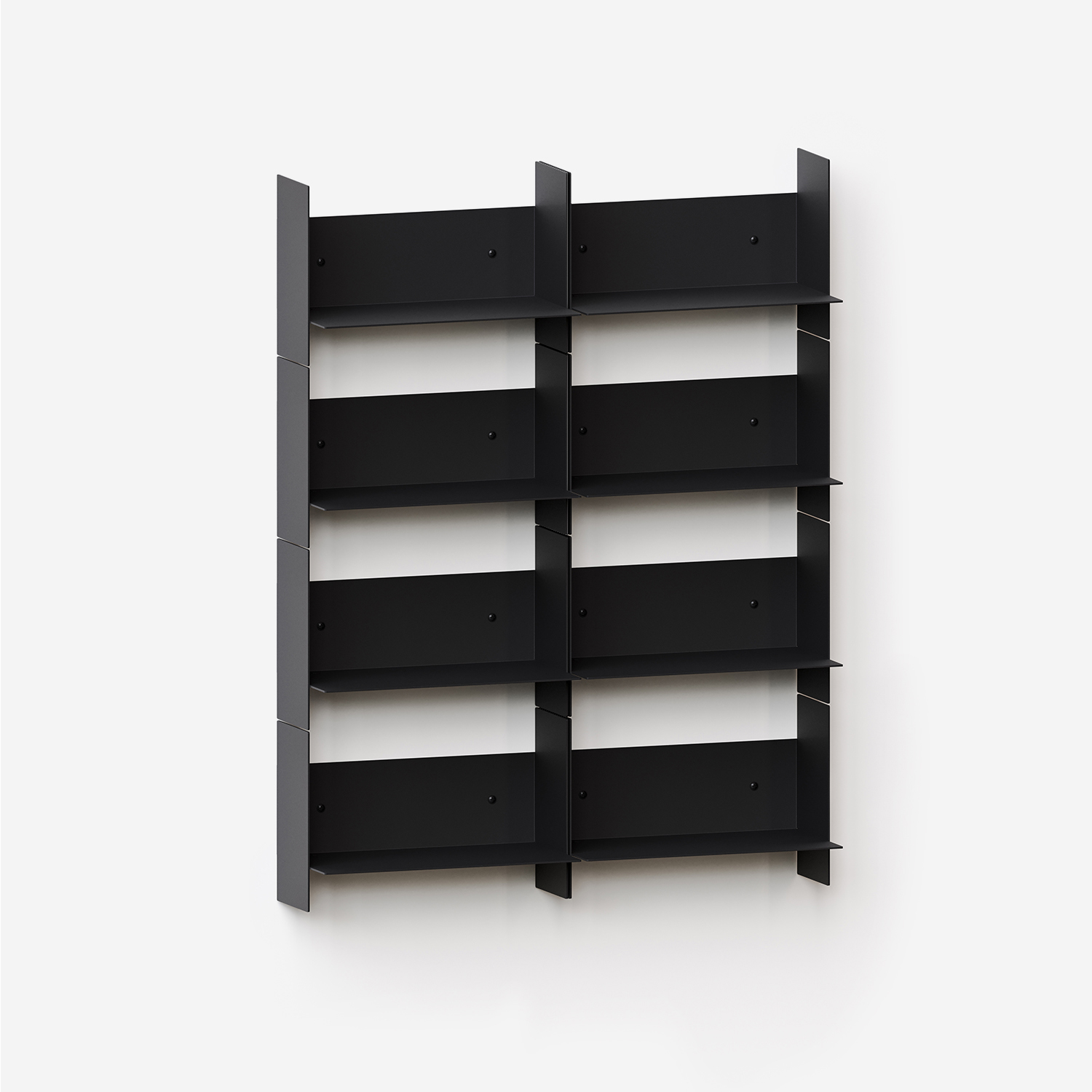 PLI steel wall bookcase - 30 to 60cm