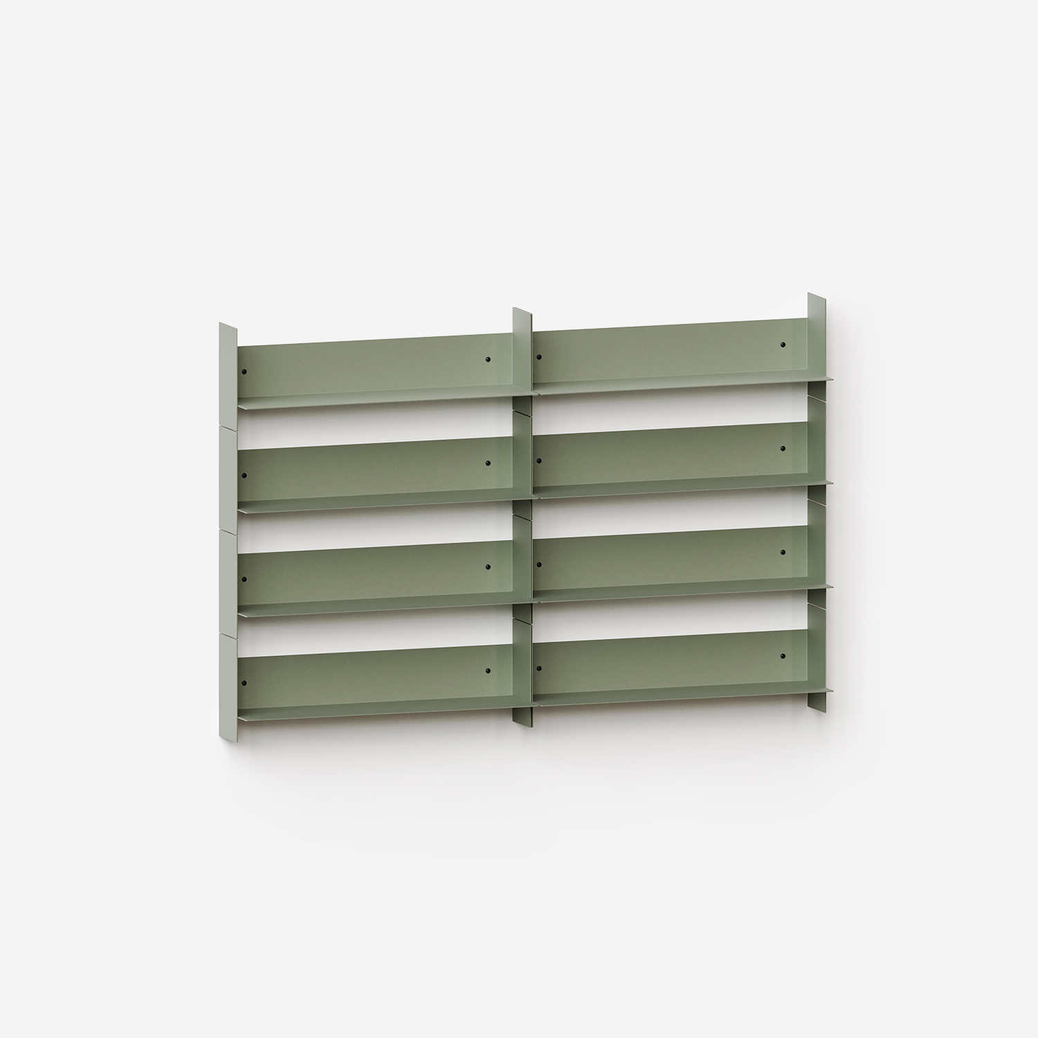 PLI steel wall bookcase - 30 to 60cm