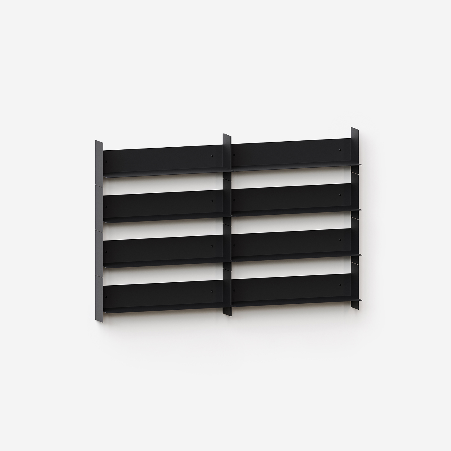 PLI steel wall bookcase - 30 to 60cm