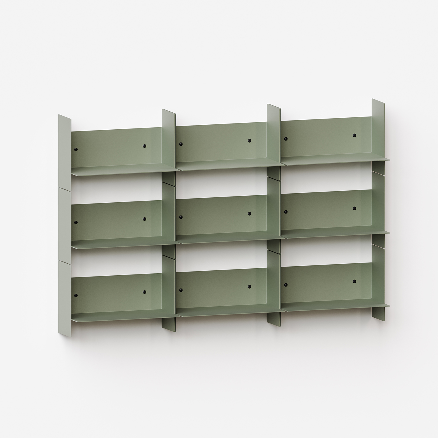 PLI steel wall bookcase - 30 to 60cm