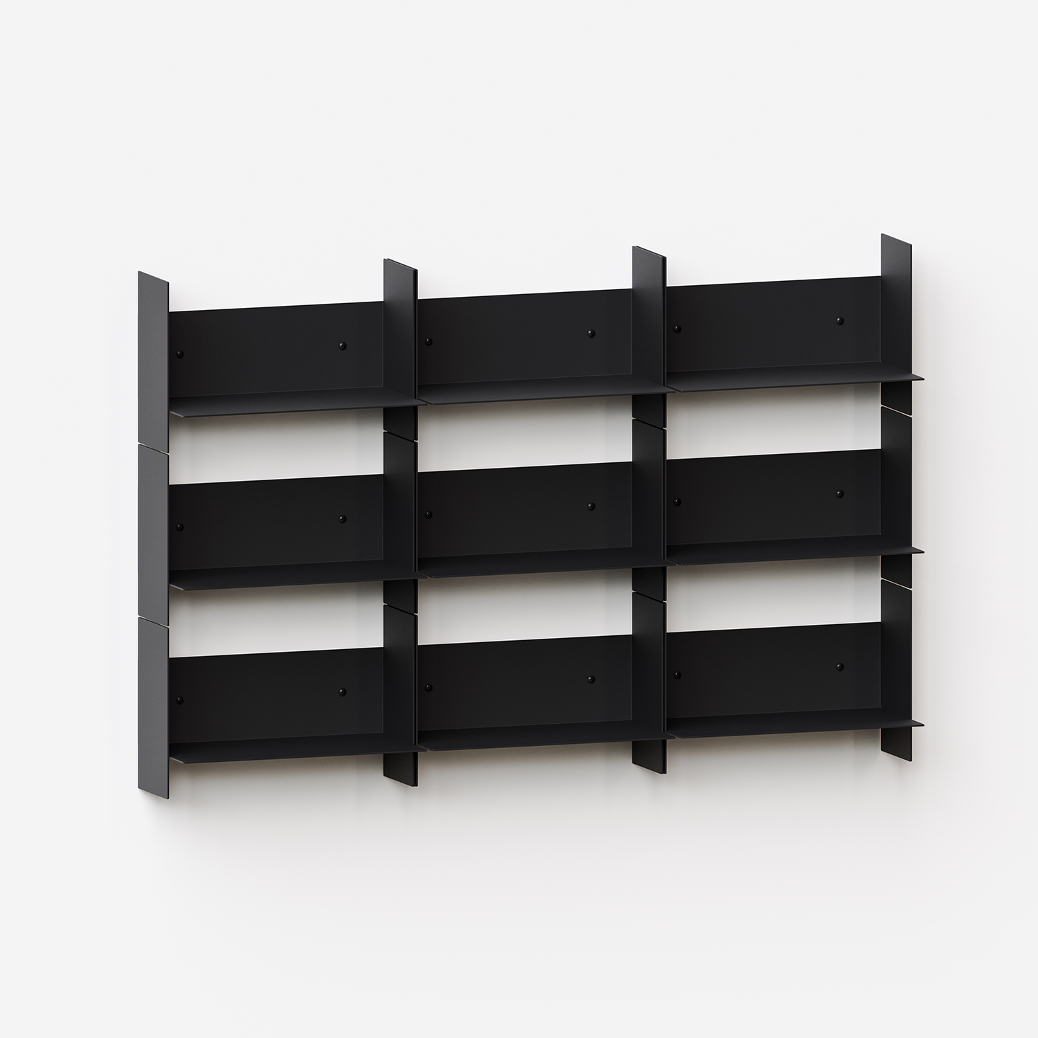 PLI steel wall bookcase - 30 to 60cm