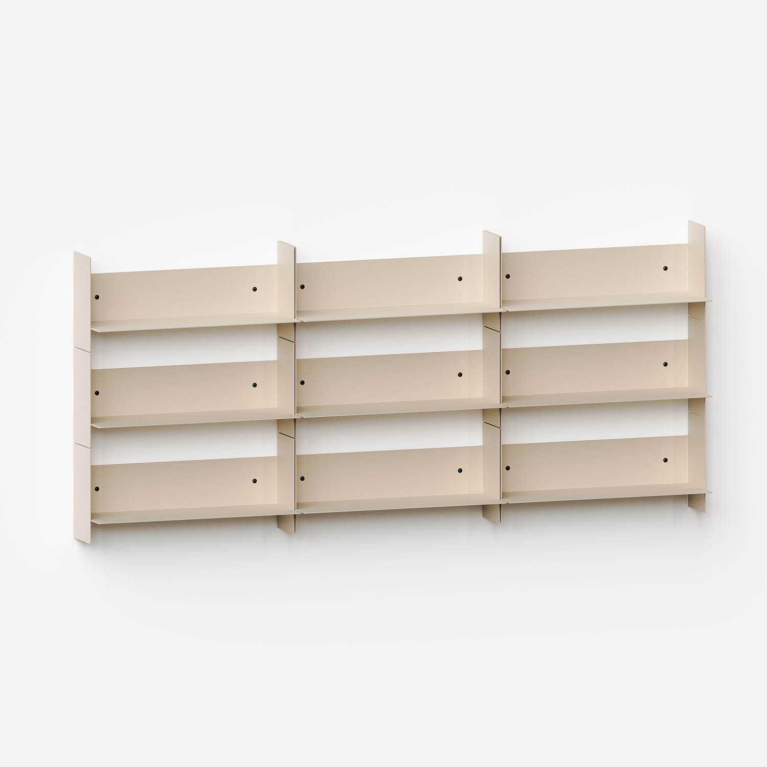 PLI steel wall bookcase - 30 to 60cm