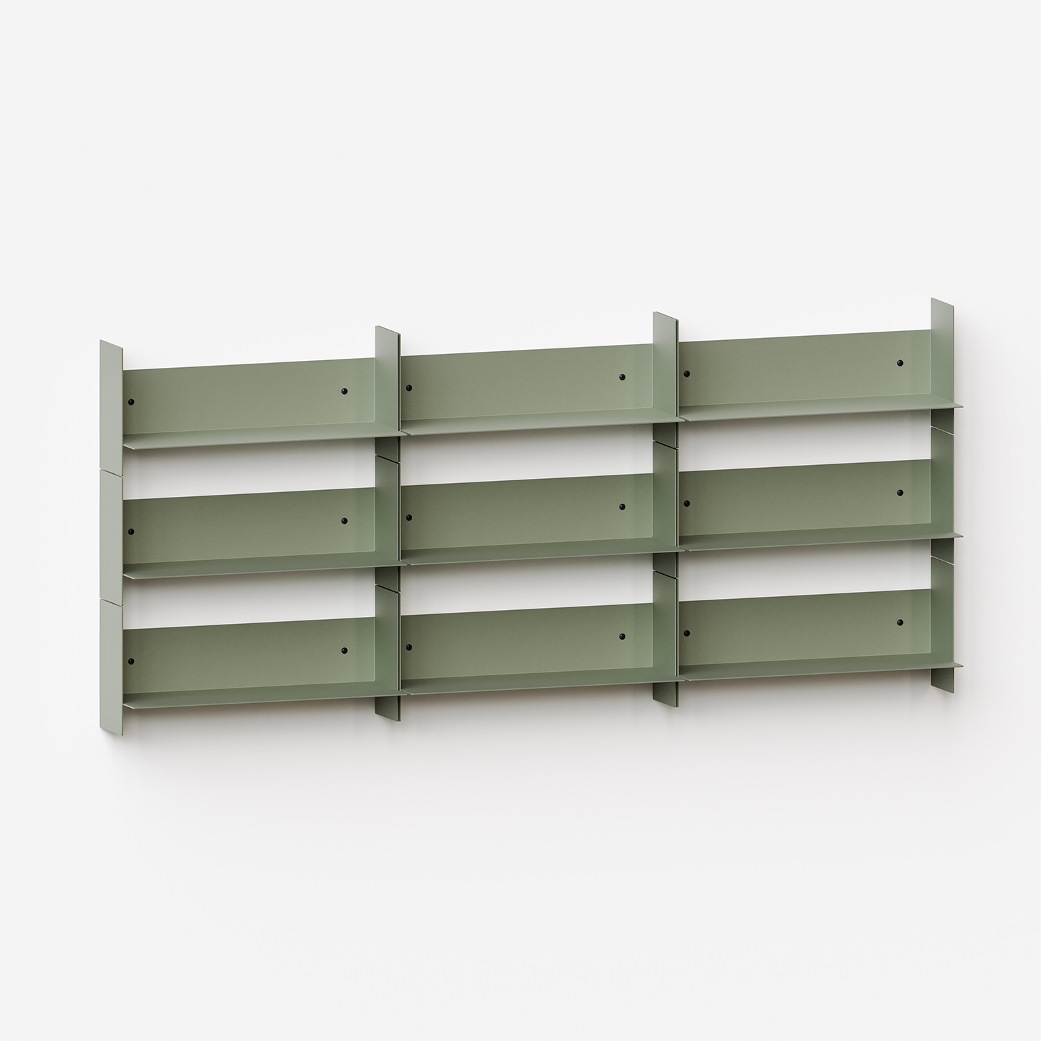 PLI steel wall bookcase - 30 to 60cm