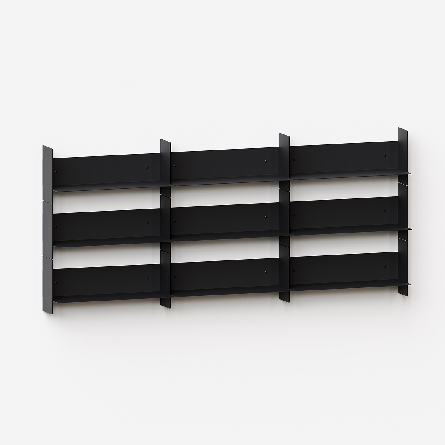 PLI steel wall bookcase - 30 to 60cm