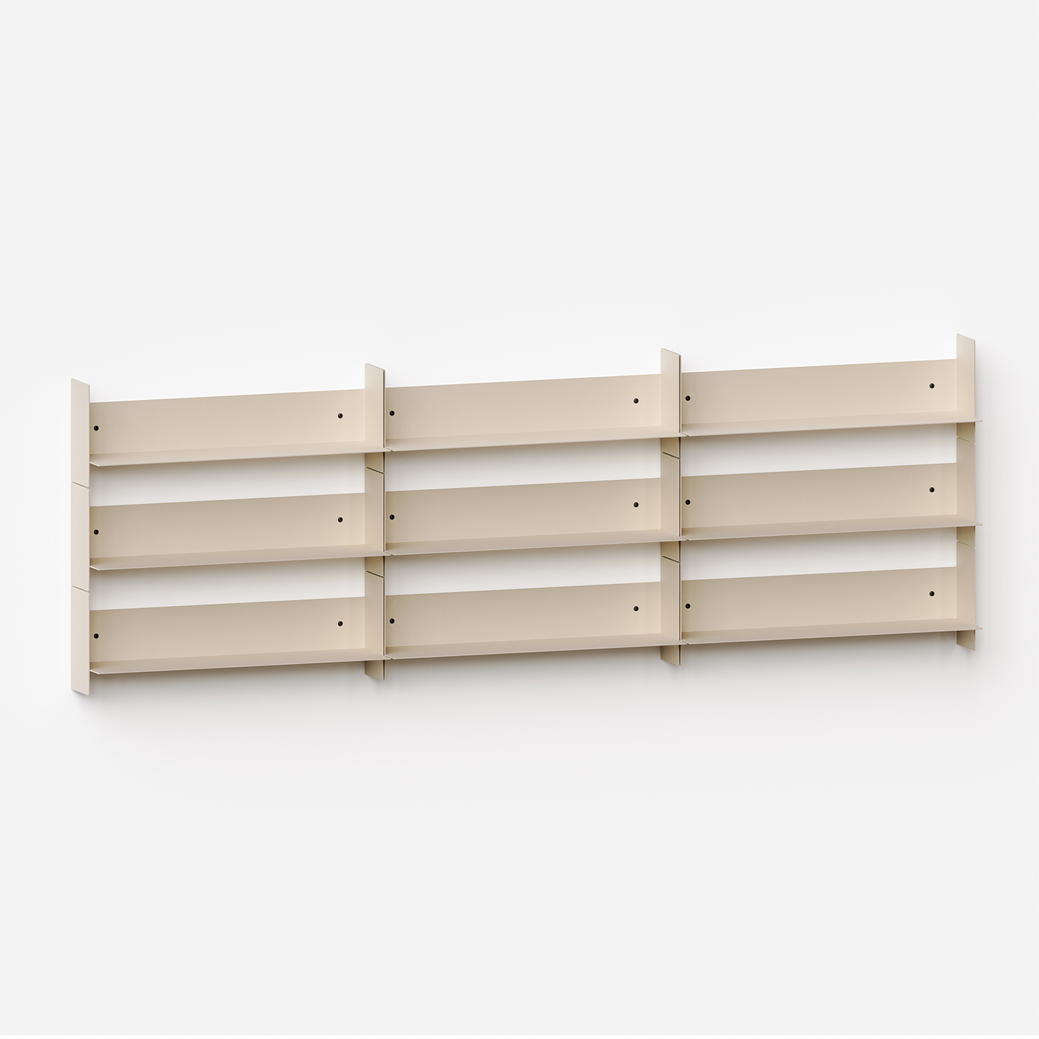 PLI steel wall bookcase - 30 to 60cm