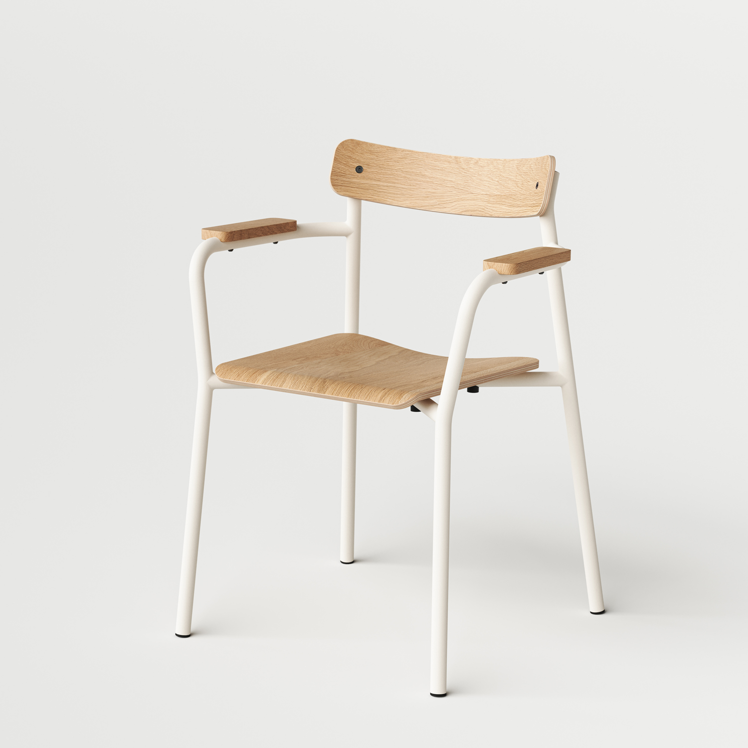 ÉTUDE chair with armrests - eco-certified wood