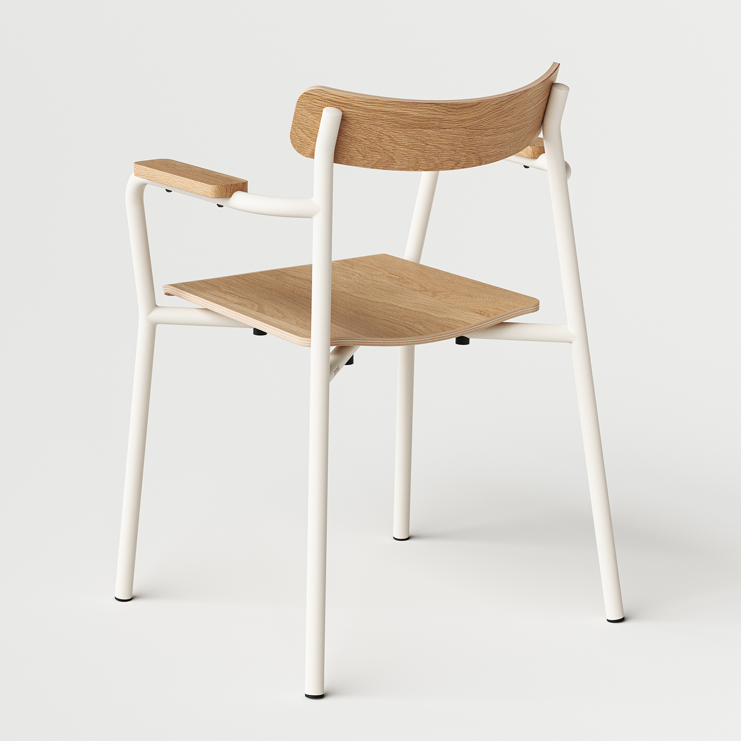 ÉTUDE chair with armrests - eco-certified wood