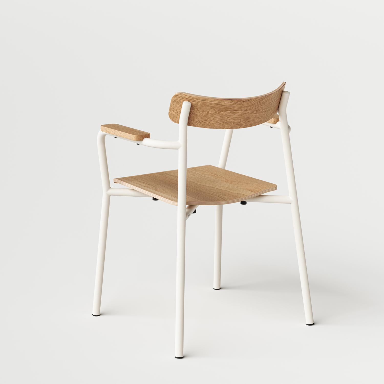 ÉTUDE chair with armrests - eco-certified wood