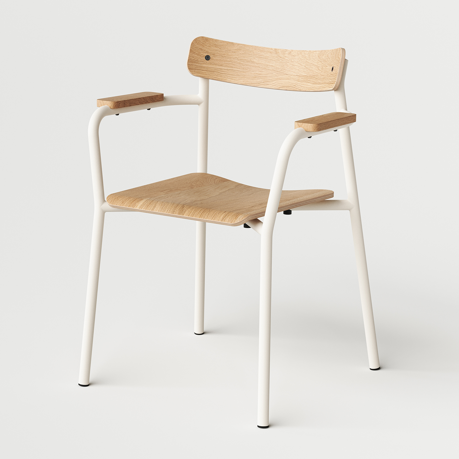 ÉTUDE chair with armrests - eco-certified wood