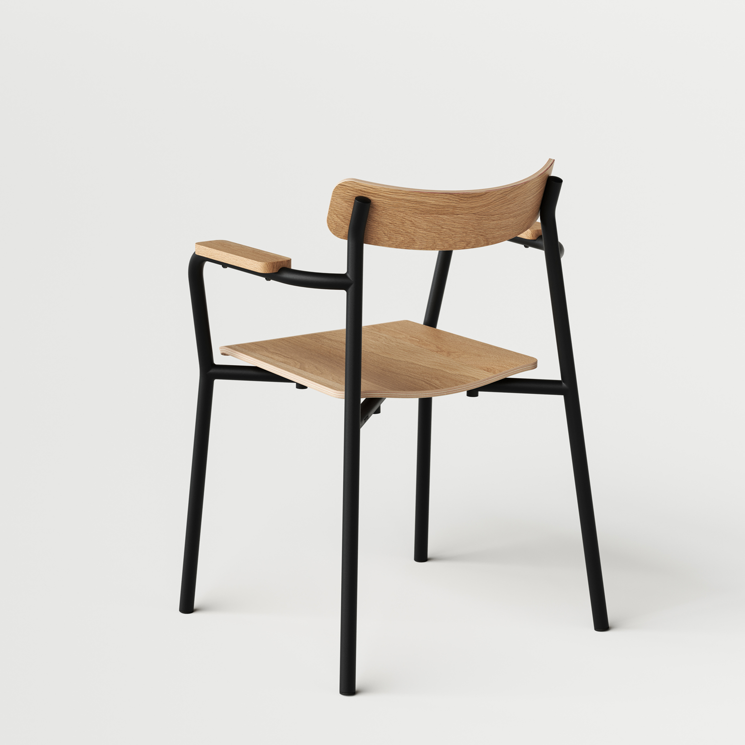 ÉTUDE chair with armrests - eco-certified wood