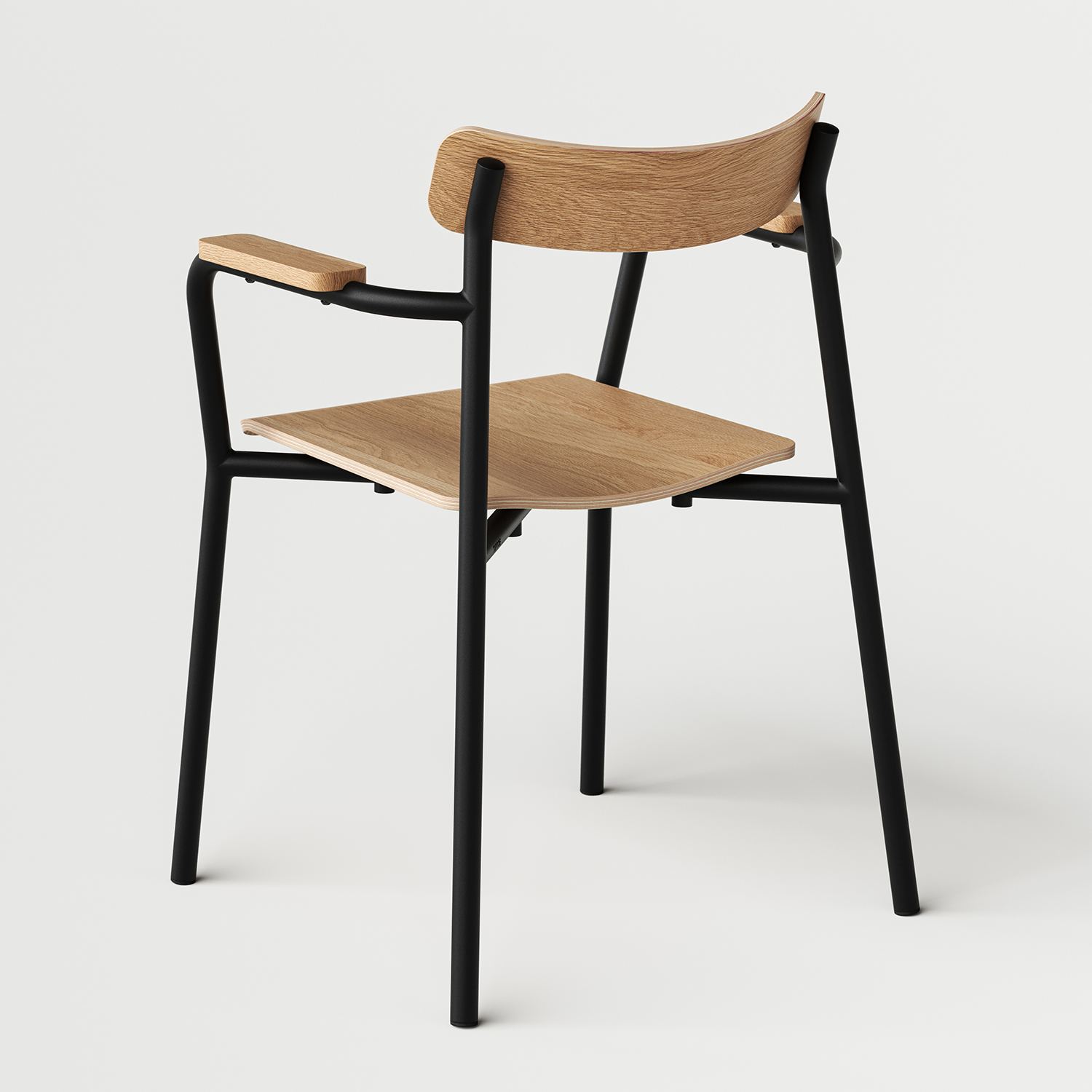 ÉTUDE chair with armrests - eco-certified wood