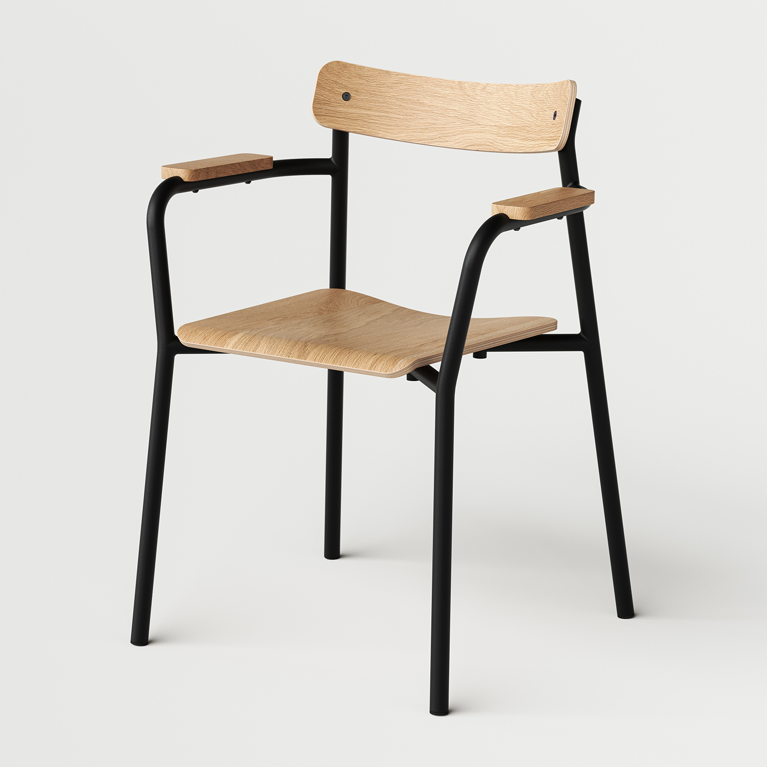 ÉTUDE chair with armrests - eco-certified wood