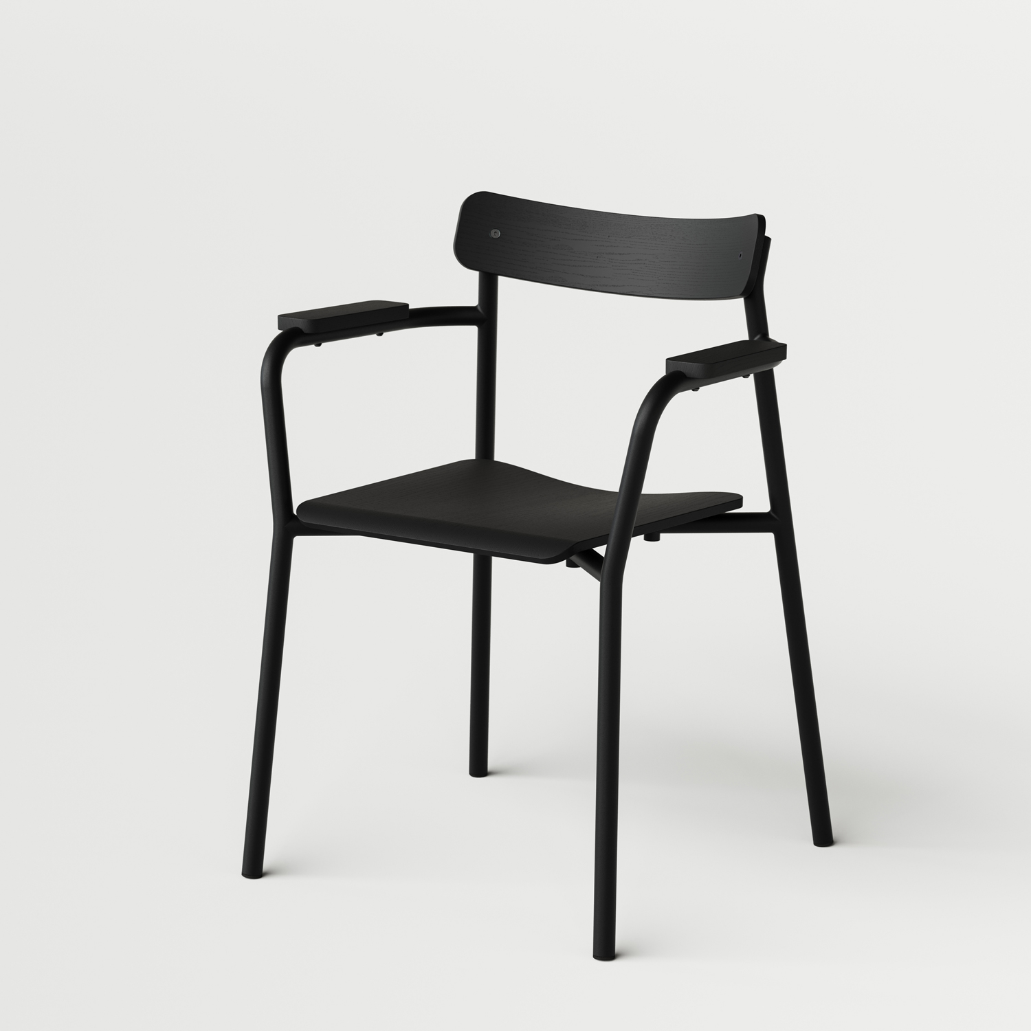 ÉTUDE chair with armrests - eco-certified wood