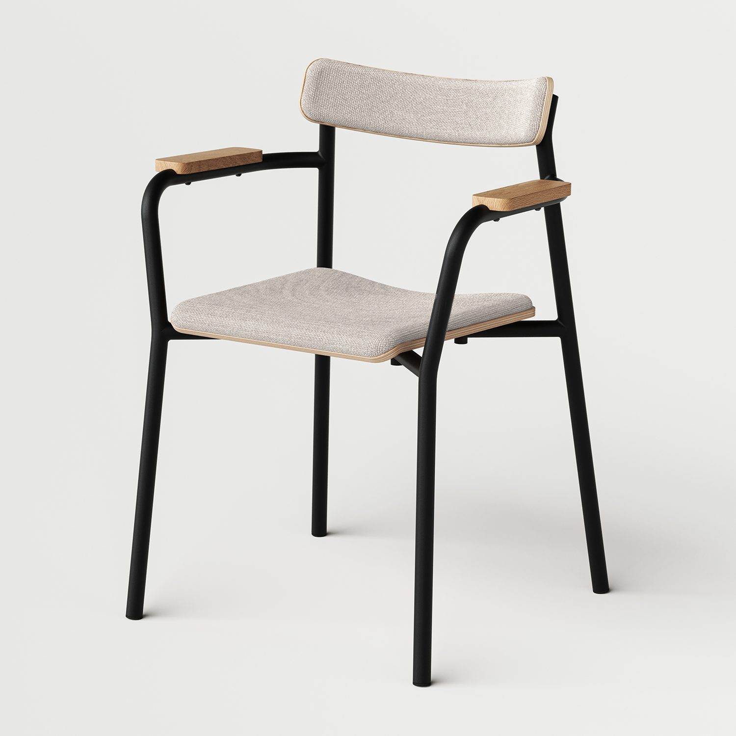 ÉTUDE chair with armrests - recycled fabric