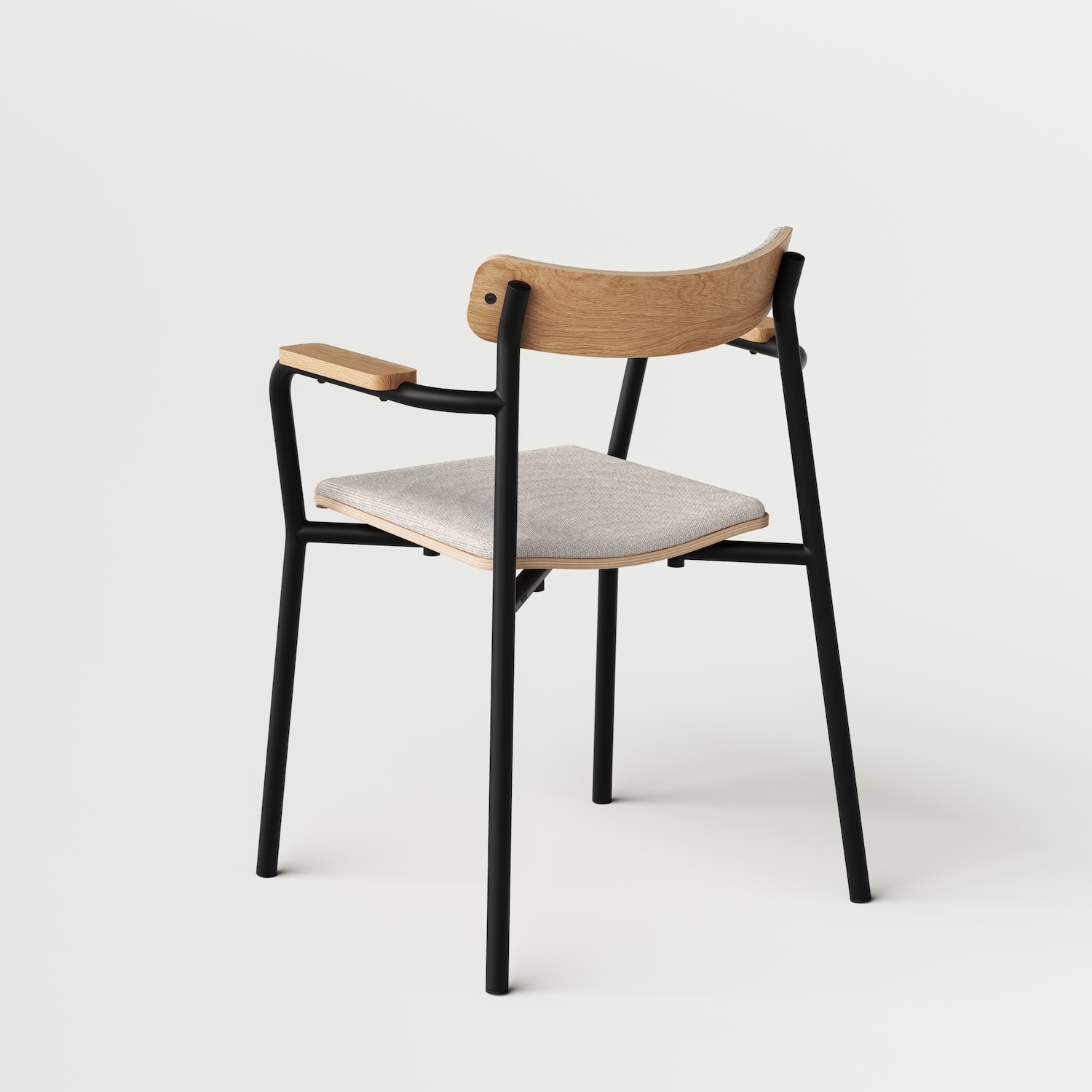 ÉTUDE chair with armrests - recycled fabric