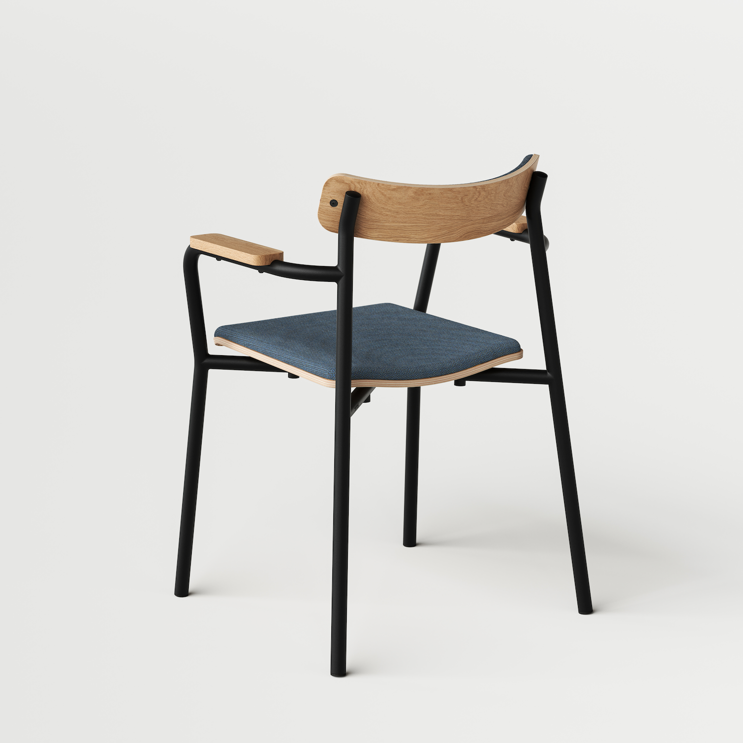 ÉTUDE chair with armrests - recycled fabric