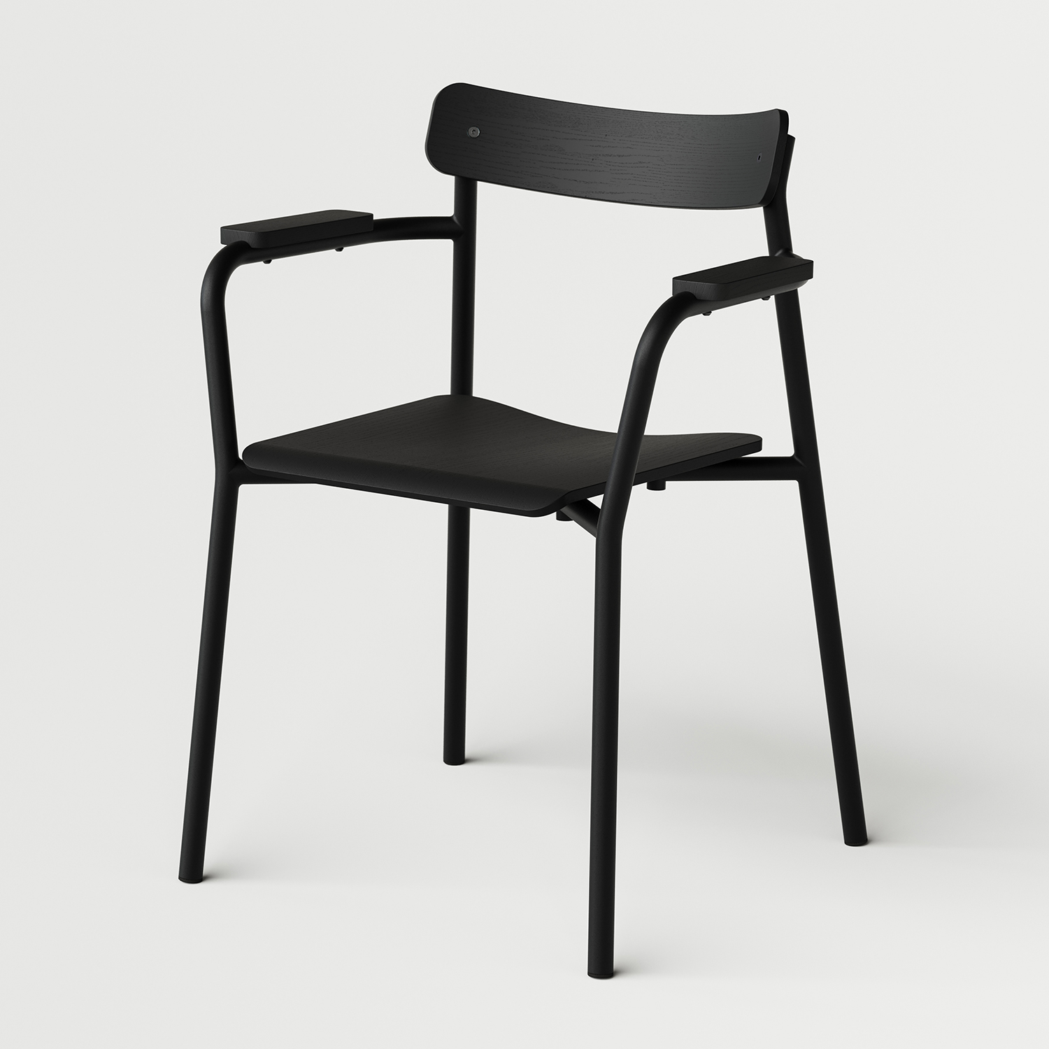 ÉTUDE chair with armrests - eco-certified wood