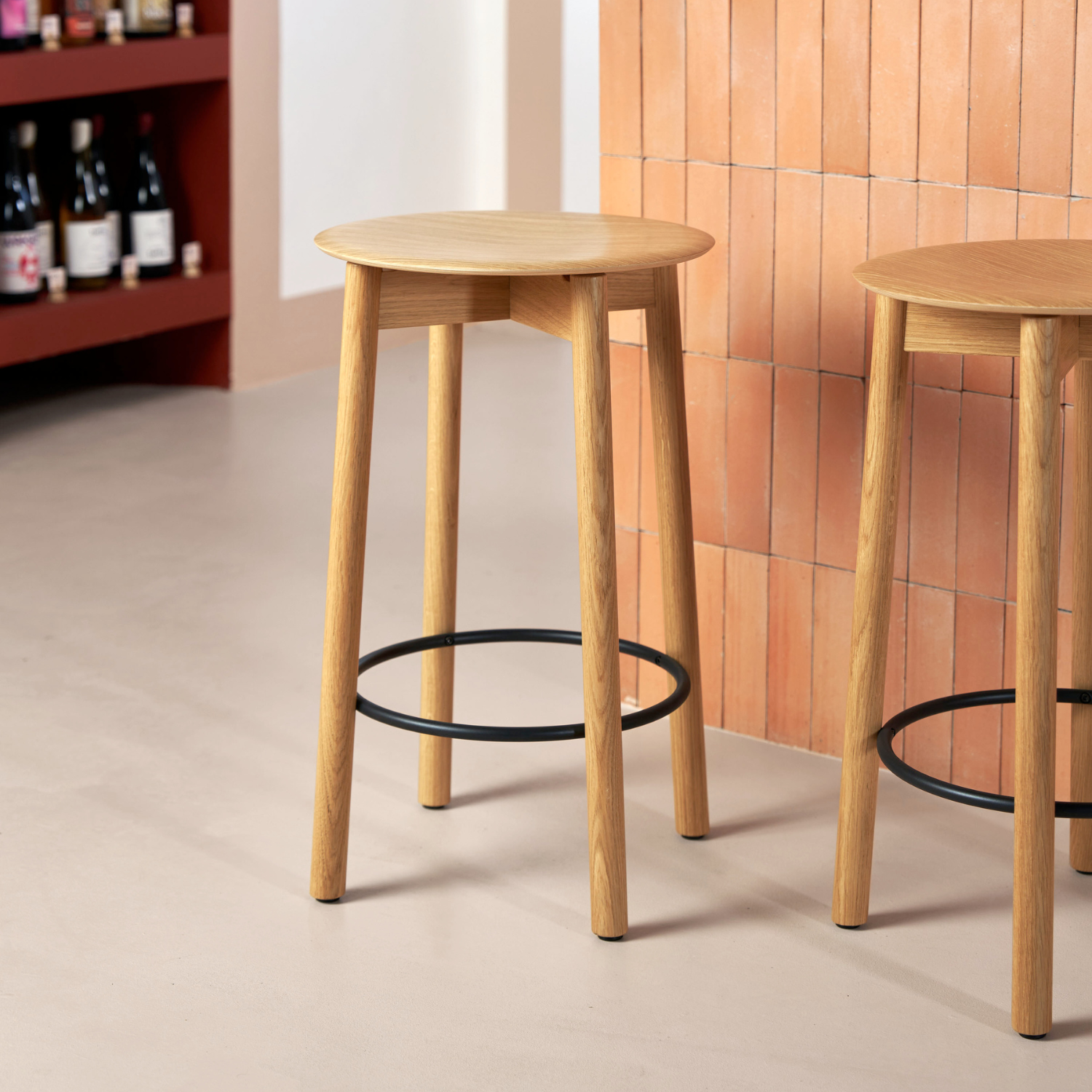 SSD full wood bar stool - eco-certified wood